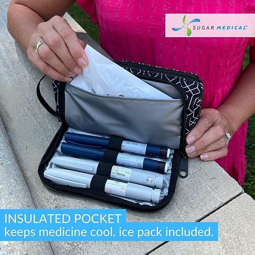 Miniatura 4 de Sugar Medical Estuche aislado para bolígrafo de insulina  Estuche de suministro de diabetes  Productos para el cuidado de diabéticos  Estuche de