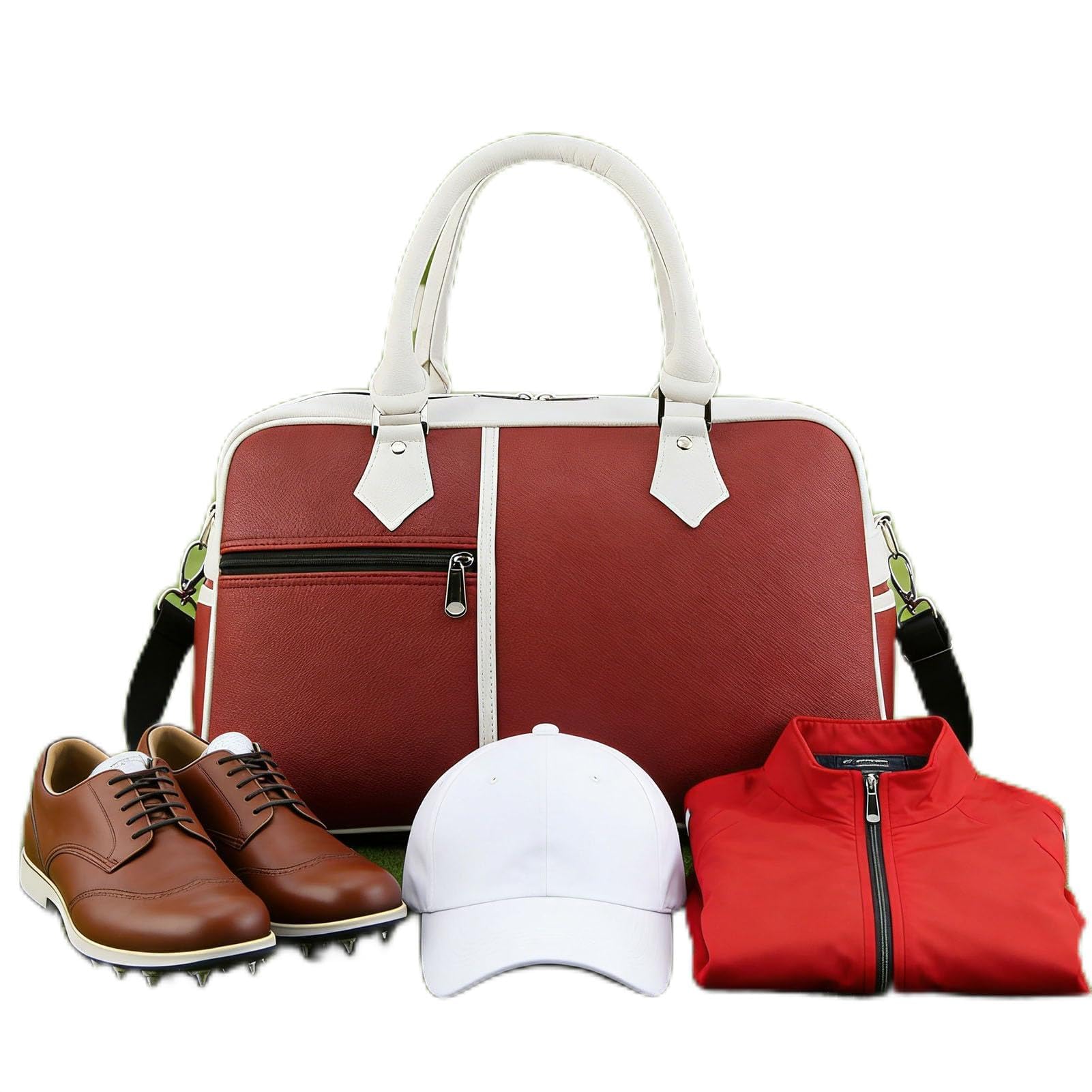 Fdit Bolsa Deportiva con Compartimento para Zapatos, 42x40x22cm (Rojo)