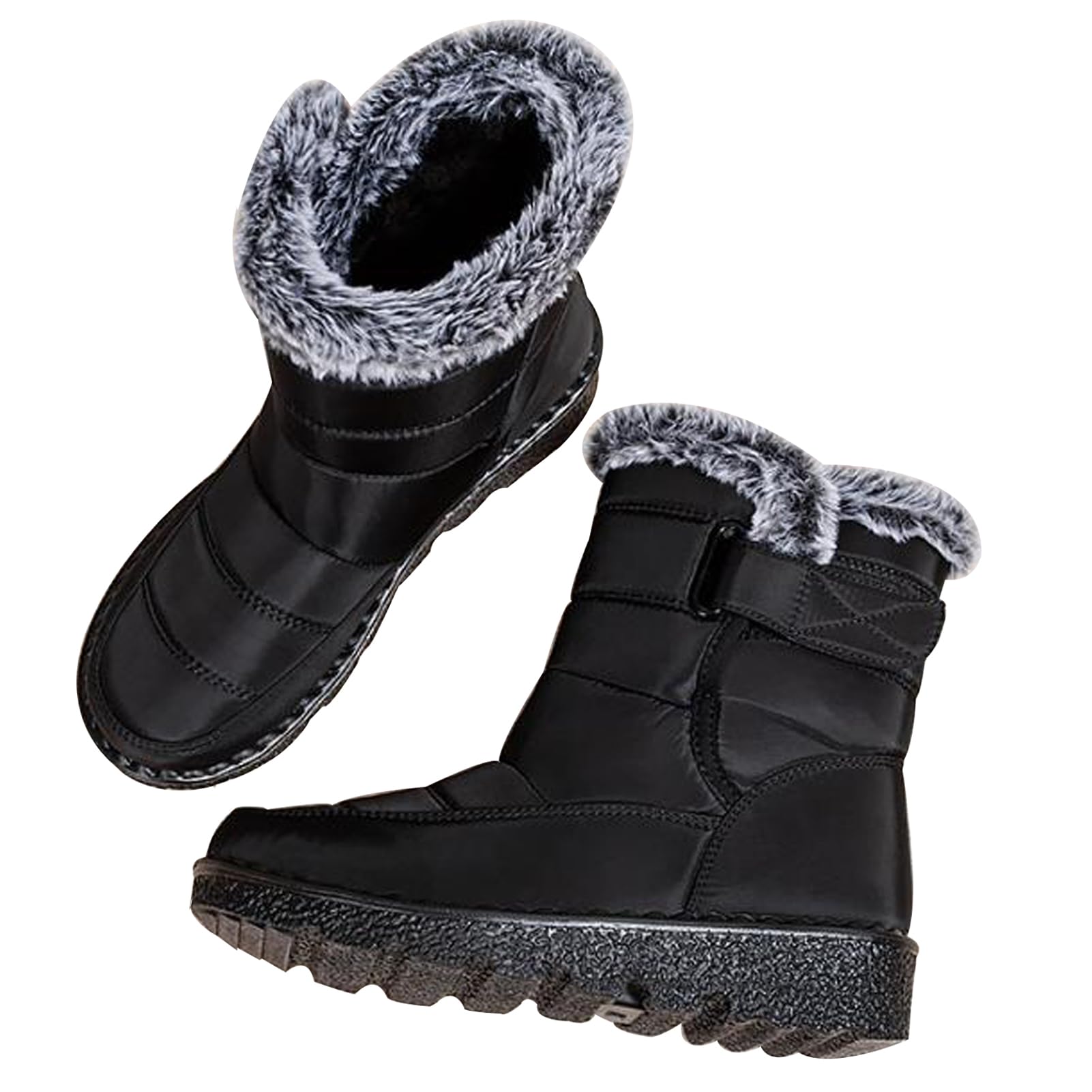Bottes hiver femme fourrées cuir imperméables pour garder les pieds au chaud