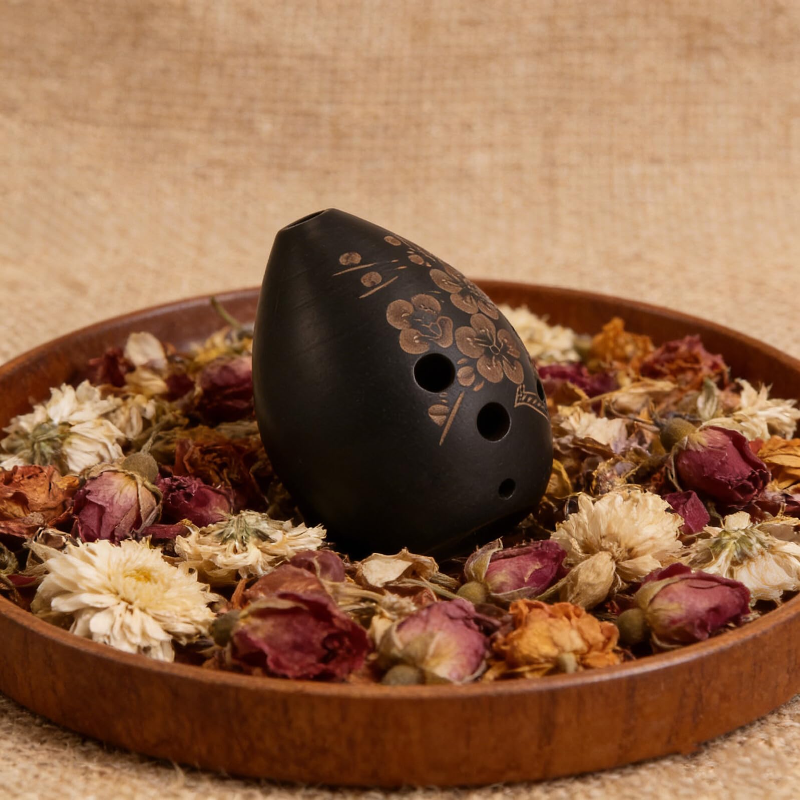 Mikinona Ocarina Tradicional China de Cerámica para Principiantes, Flauta de 8 Agujeros para Estudiantes, Instrumento de Viento Musical Portátil para Práctica y Aprendizaje