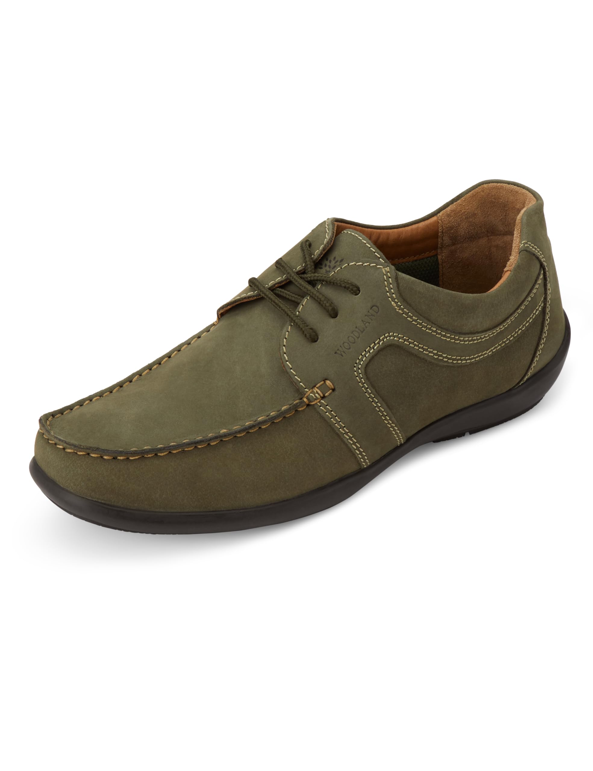 woodland Men's Olive Leather Casual Shoes-10 UK (44EURO) (GC 0592108NW)-picture-14