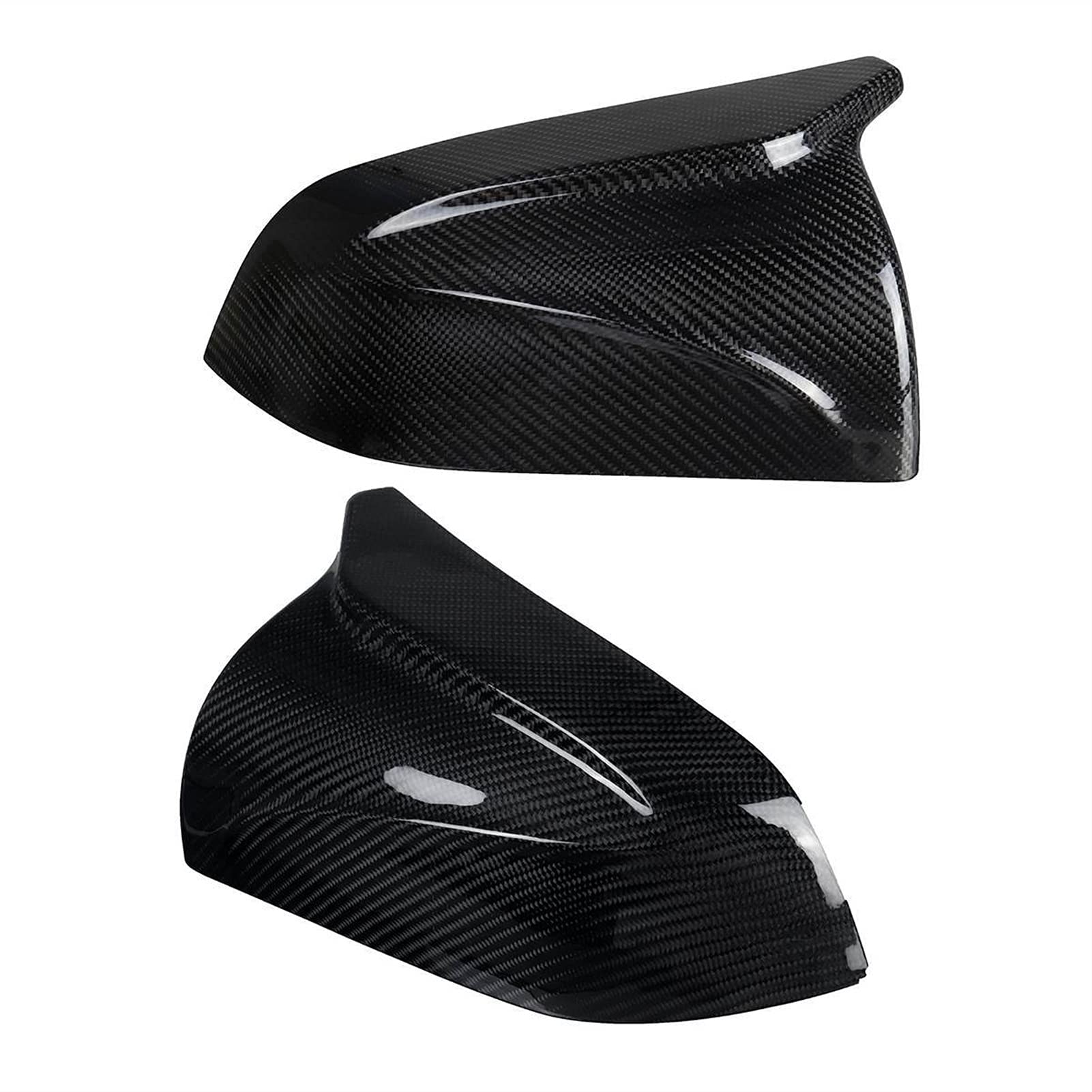 Czarny prawdziwy włókno węglowe 2xCar Rear View Mirror Cover Cap