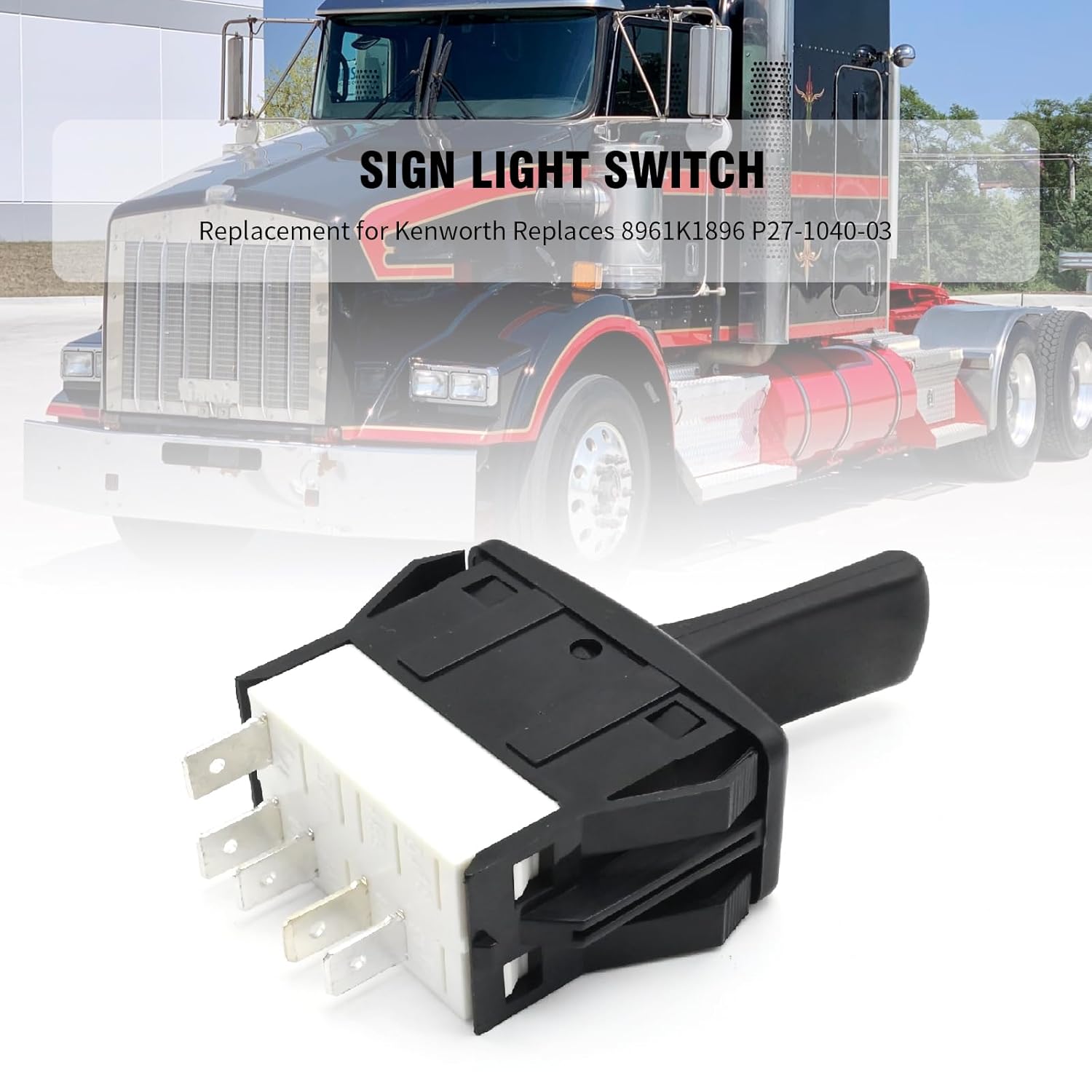 MDEOOSKY P27104003 Marker Light Switch Position Light Switch Replacement for Kenworth 8961K1896 P27-1040-03