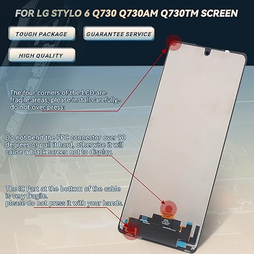 Miniatura 5 de YWLRONG Pantalla para LG Stylo 6 Q730 Q730AM Q730TM Q730NM Reemplazo de pantalla táctil digitalizador Asamblea reemplazo de pantalla LCD con