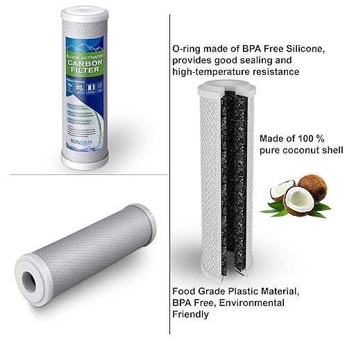 Miniatura 8 de Sistema de filtración de agua potable de 2 etapas debajo del fregadero, grifo cromado sin plomo que elimina el cloro y el suministro anual (2 extra)