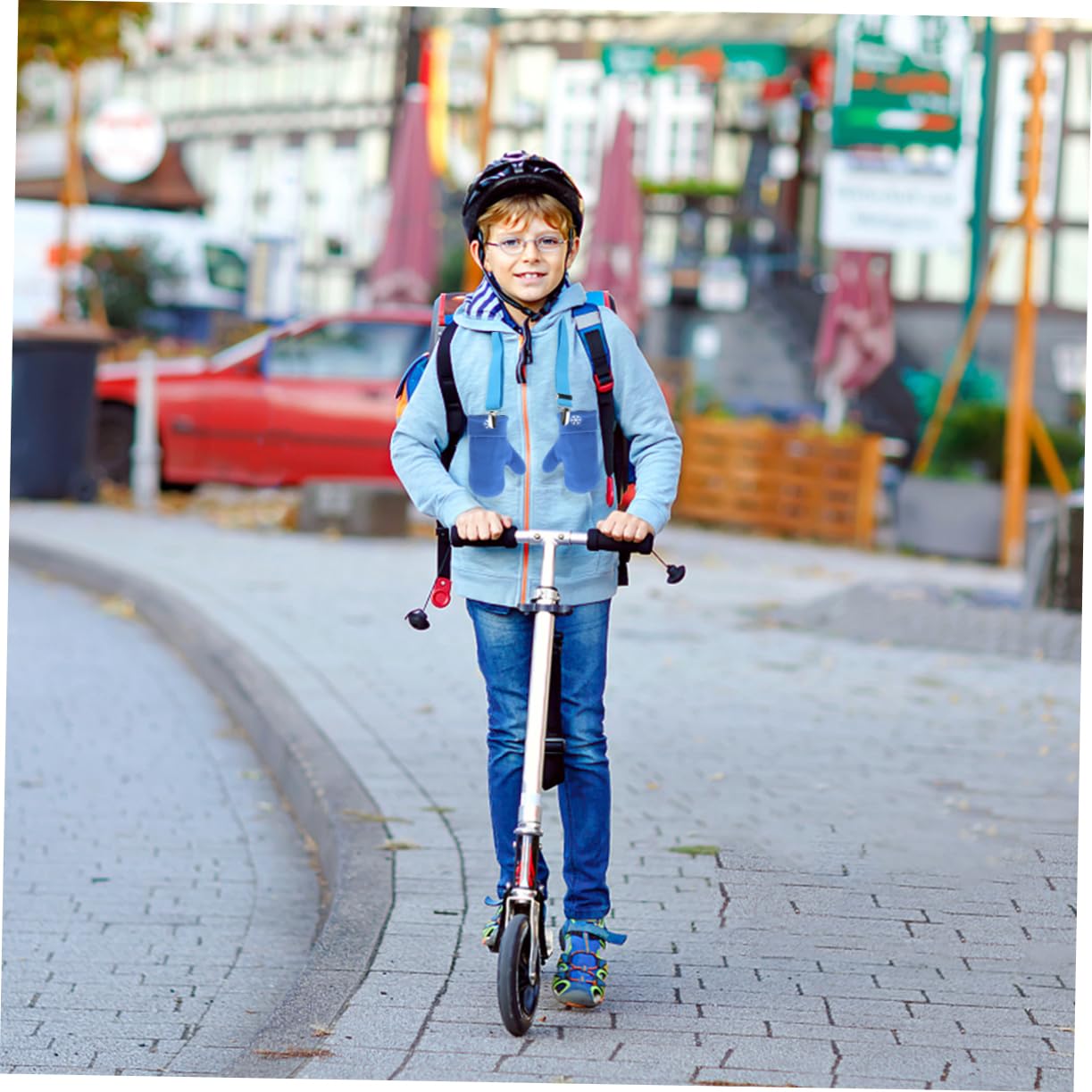 NOLITOY Ergonomic Glove Clip Mittens Holder Hat Clip for Children 2pcs Boys and Girls Winter Gloves Catcher Hat Clip Easy to Open Resistant Lake Blue