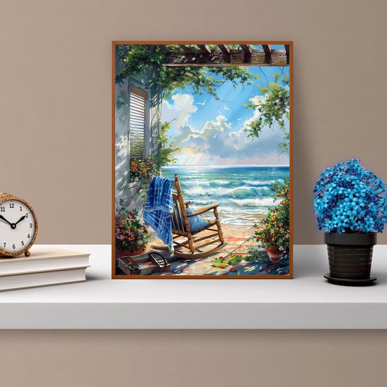 Dipingere con i Numeri Adulti sedie a sdraio, mare Dipingere con i Numeri Bambini DIY Kit, Set Premium con Pennelli, Decorazione Casa & Creativo Regalo, Attività di Tempo libero 70x95cm z-410