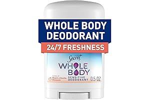 Secret Invisible Solid Deodorant For Women, Peach & Vanilla Blossom Scent