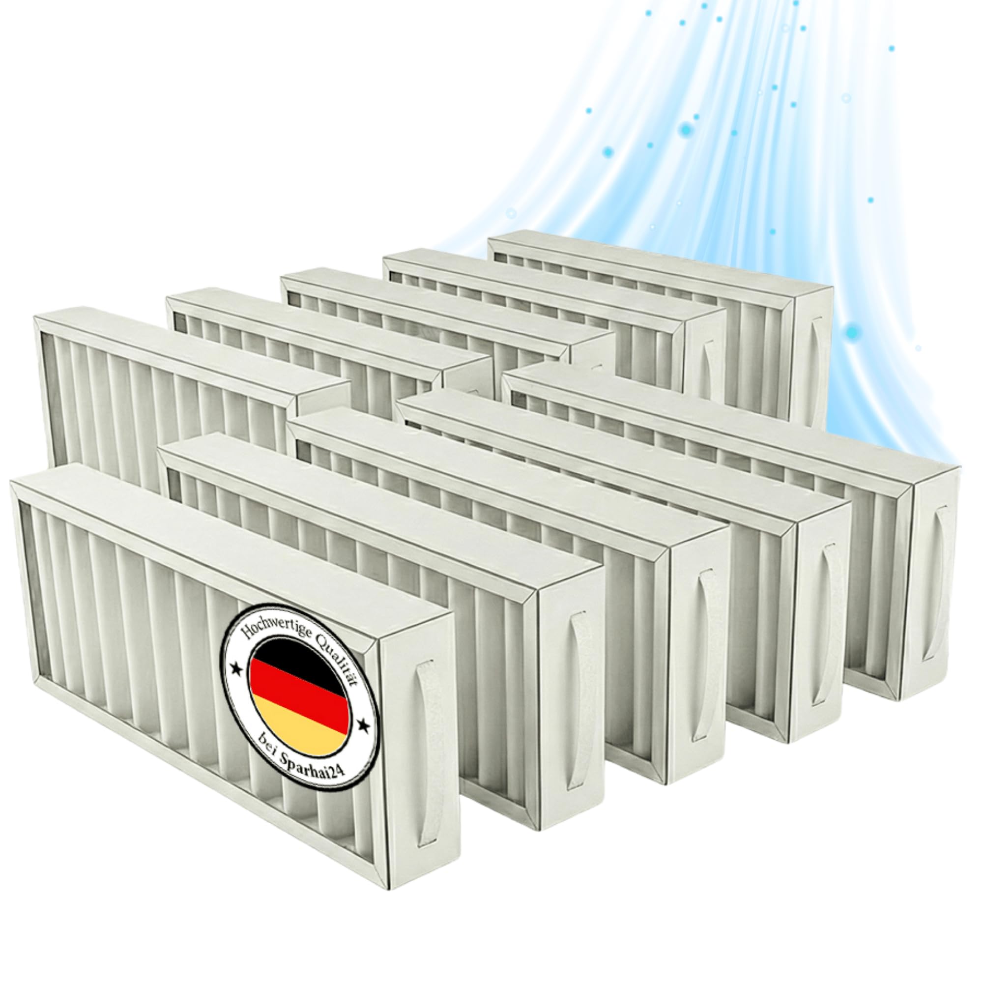 Sparhai24 | Filter passend für Pluggit Avent P310 | Erstausrüster-Qualität | APFG4-310 | 412x159x46mm | 10x G4