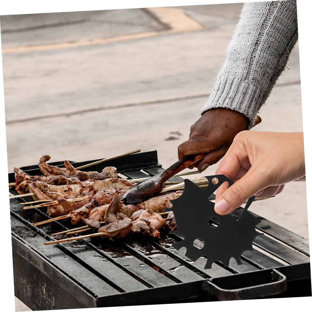 Toddmomy 5 Set Raschietto Per Barbecue Inossidabile Pulizia Della Accessorio Pratico Per Chef E Amanti Del Barbecue 2 Pezzi*5