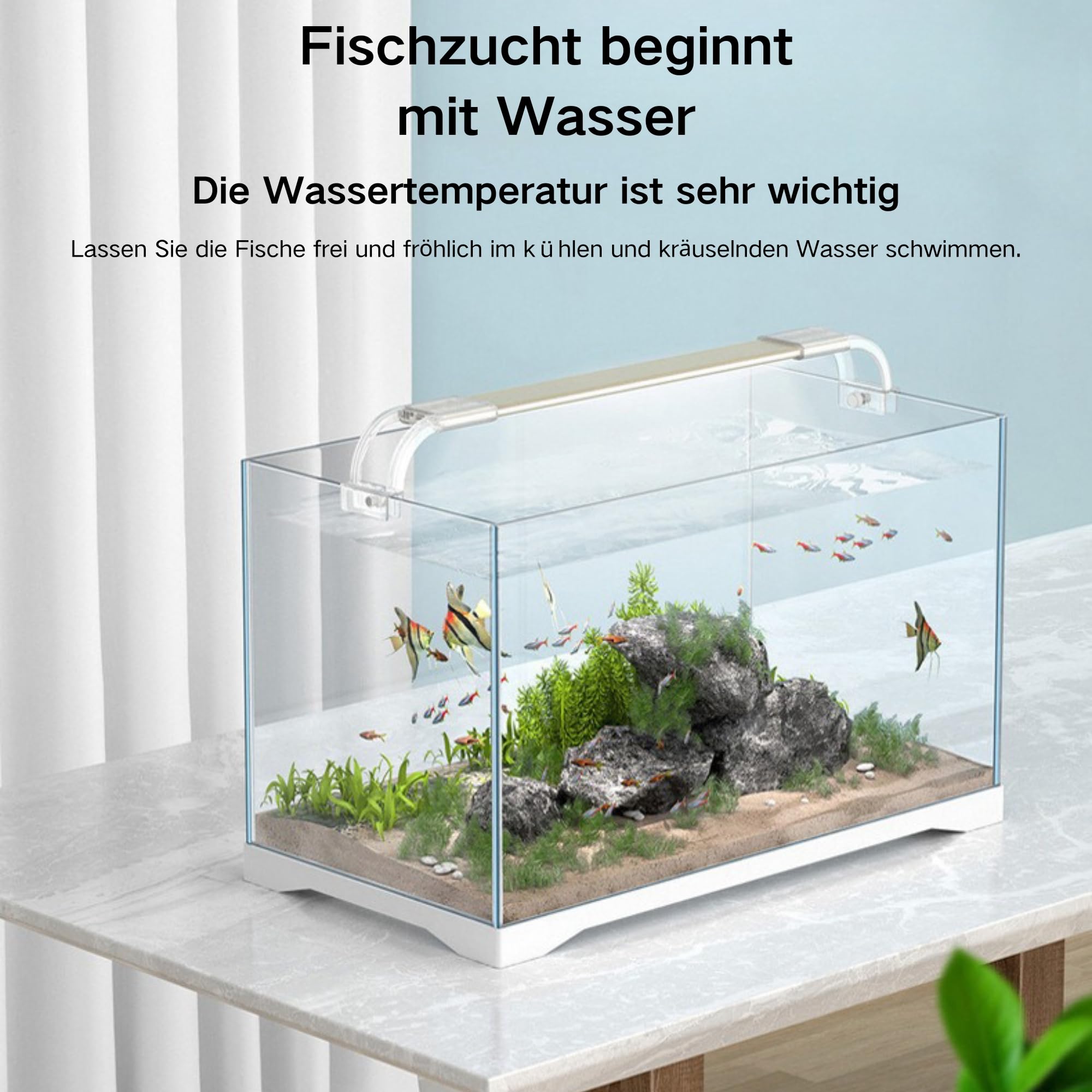 Refrigeratore D'acqua per Acquario, Funzionamento Silenzioso 2 in 1, Regolazione Rapida del Raffreddamento, del Raffreddamento e del Riscaldamento per Acquario ≤20 Litri con