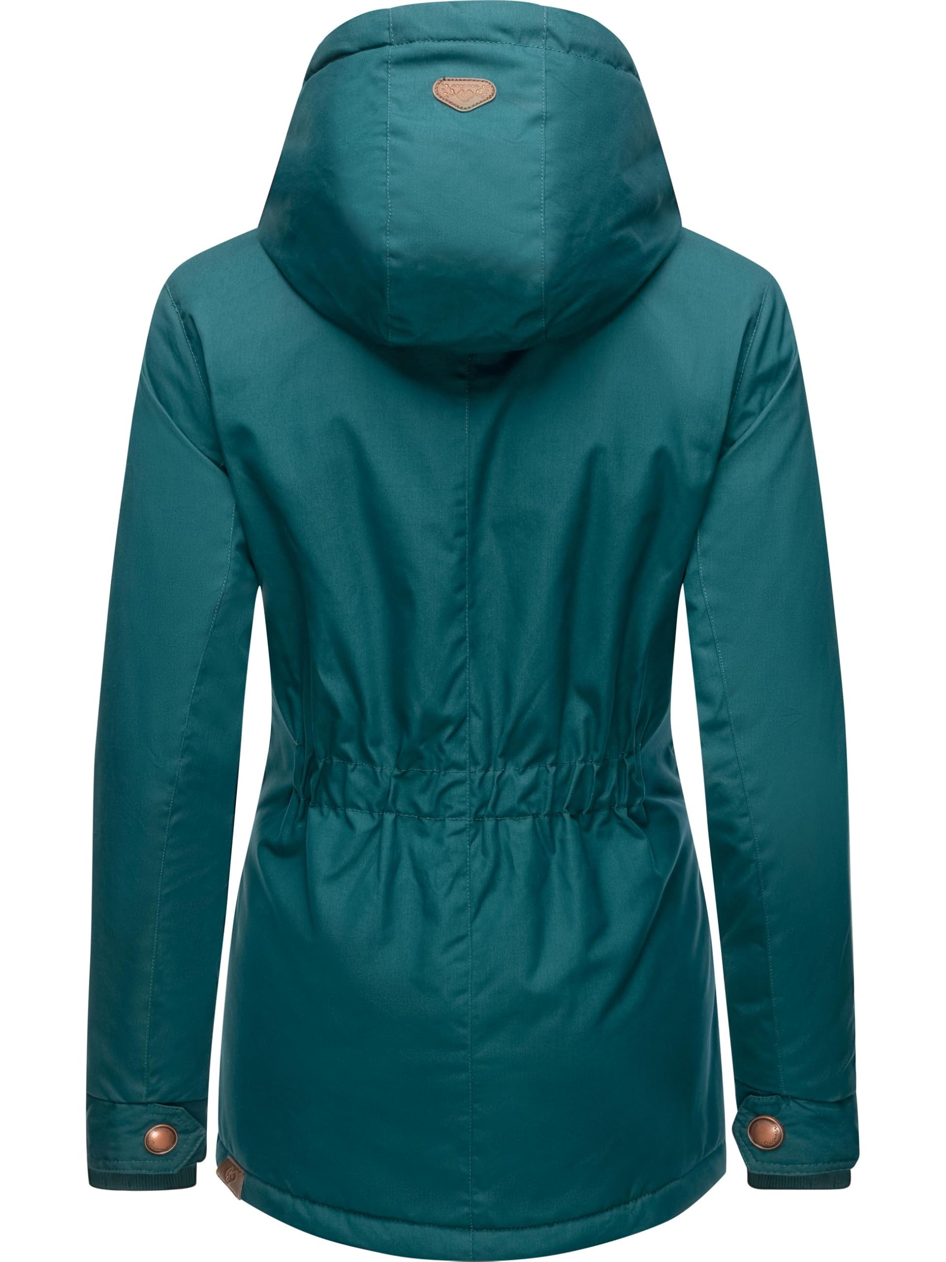 Ragwear Damen warme kurze Winterjacke mit Kapuze Monade Intl