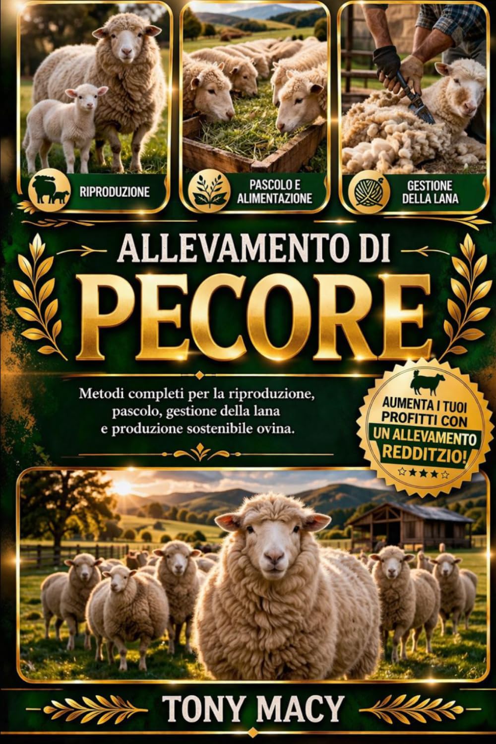 ALLEVAMENTO DI PECORE: Metodi completi per la riproduzione, pascolo, gestione della lana e produzione sostenibile ovina.