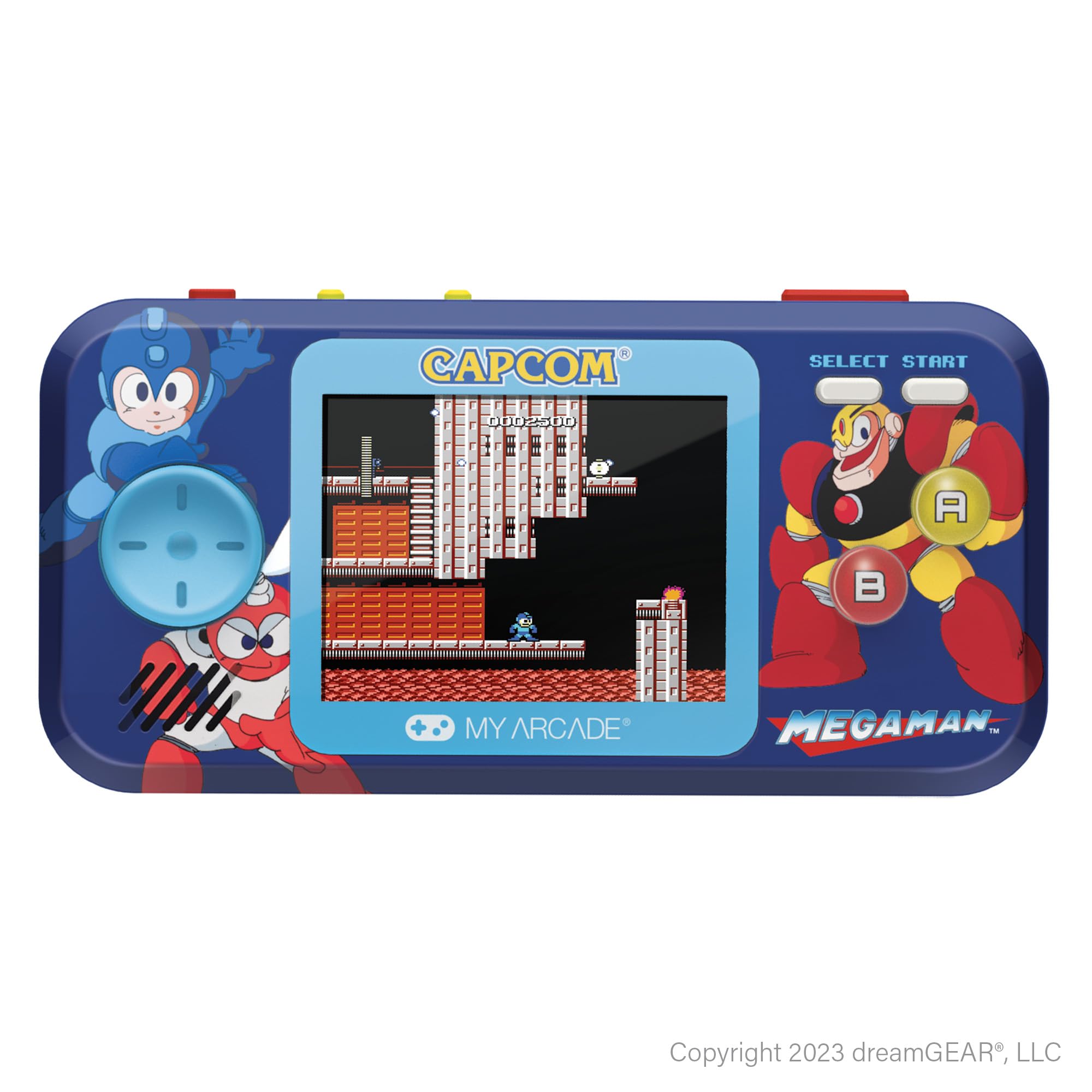 My Arcade DGUNL-7149 Mega Man Pocket Player Pro - Sistema di gioco portatile con custodia per il trasporto