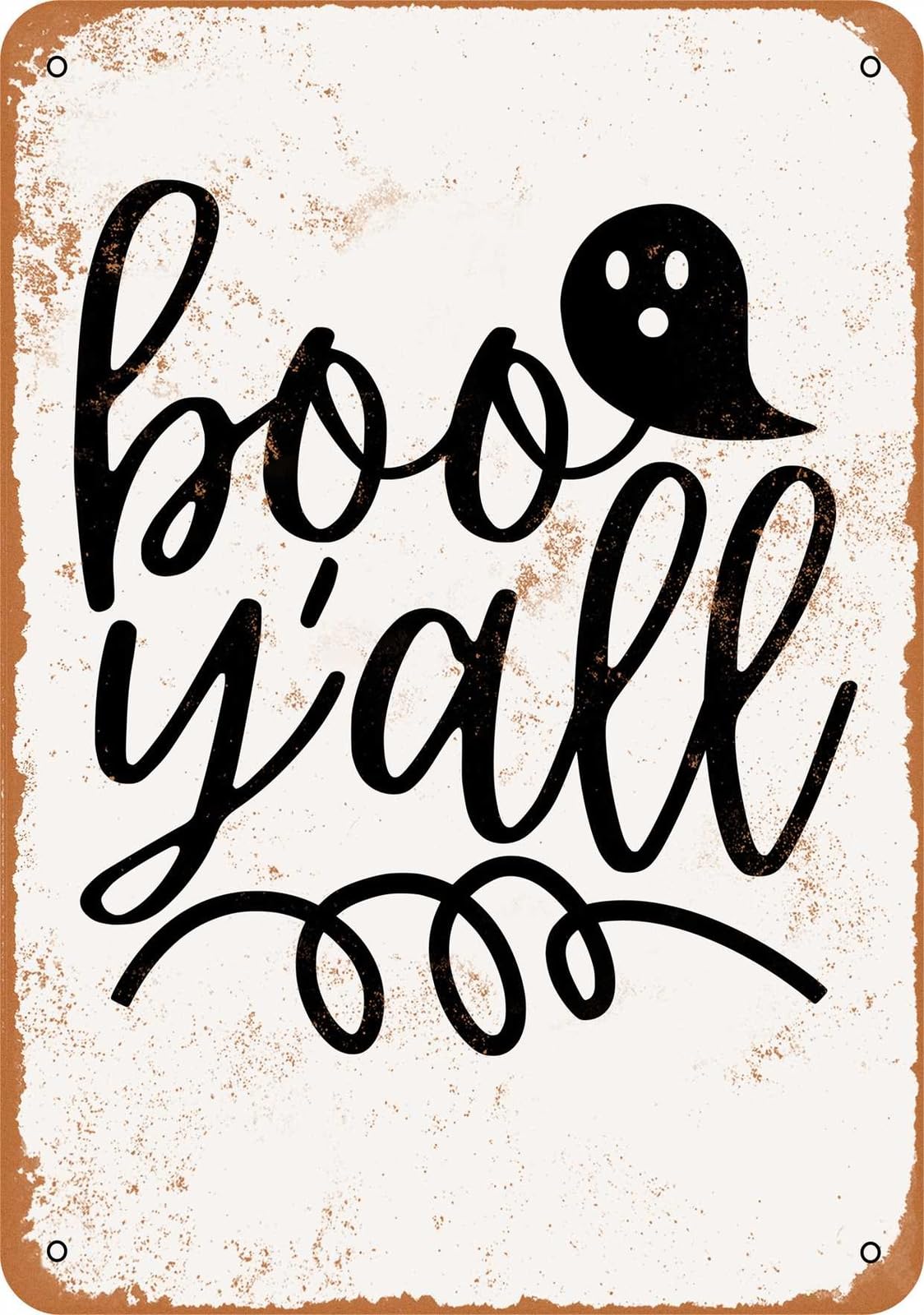 Miaomansenstore Metal Sign - Boo Y'all - Vintage Look Home Decor