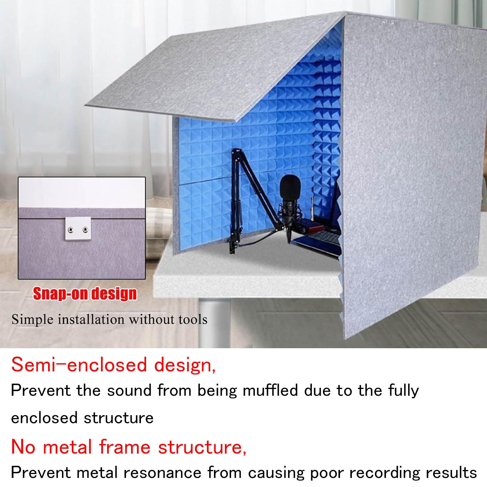 Amazon.co.jp: 防音ボックス 卓上 防音室 簡易防音室 1人用・防音