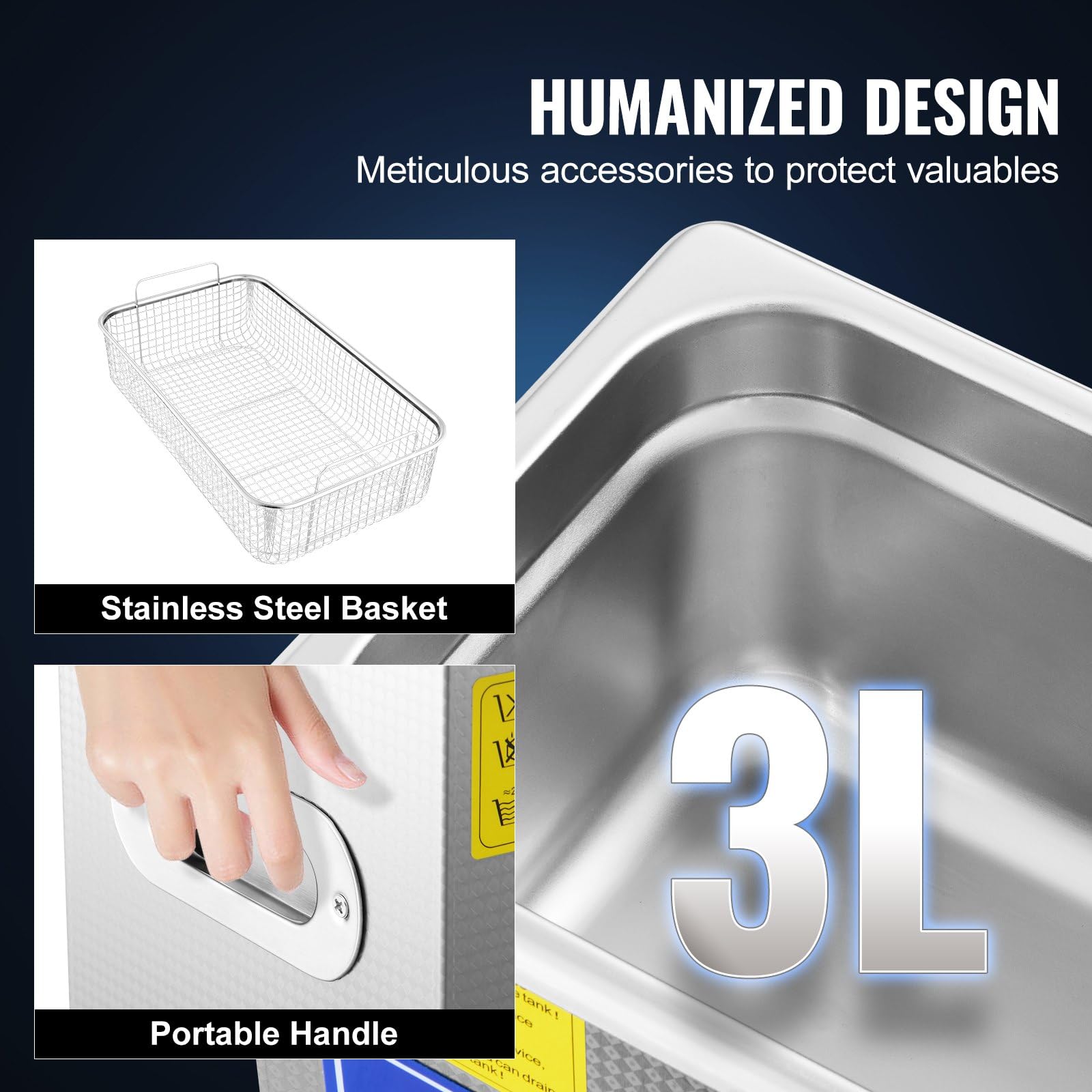 Limpiador UltrasóNico Profesional De 3L De 120 W Con Temporizador Digital Y CalefaccióN De Acero Inoxidable Para Joyas, Gafas Dentadas Herramientas Tarjetas De Circuito, Piezas De Repuesto Personal