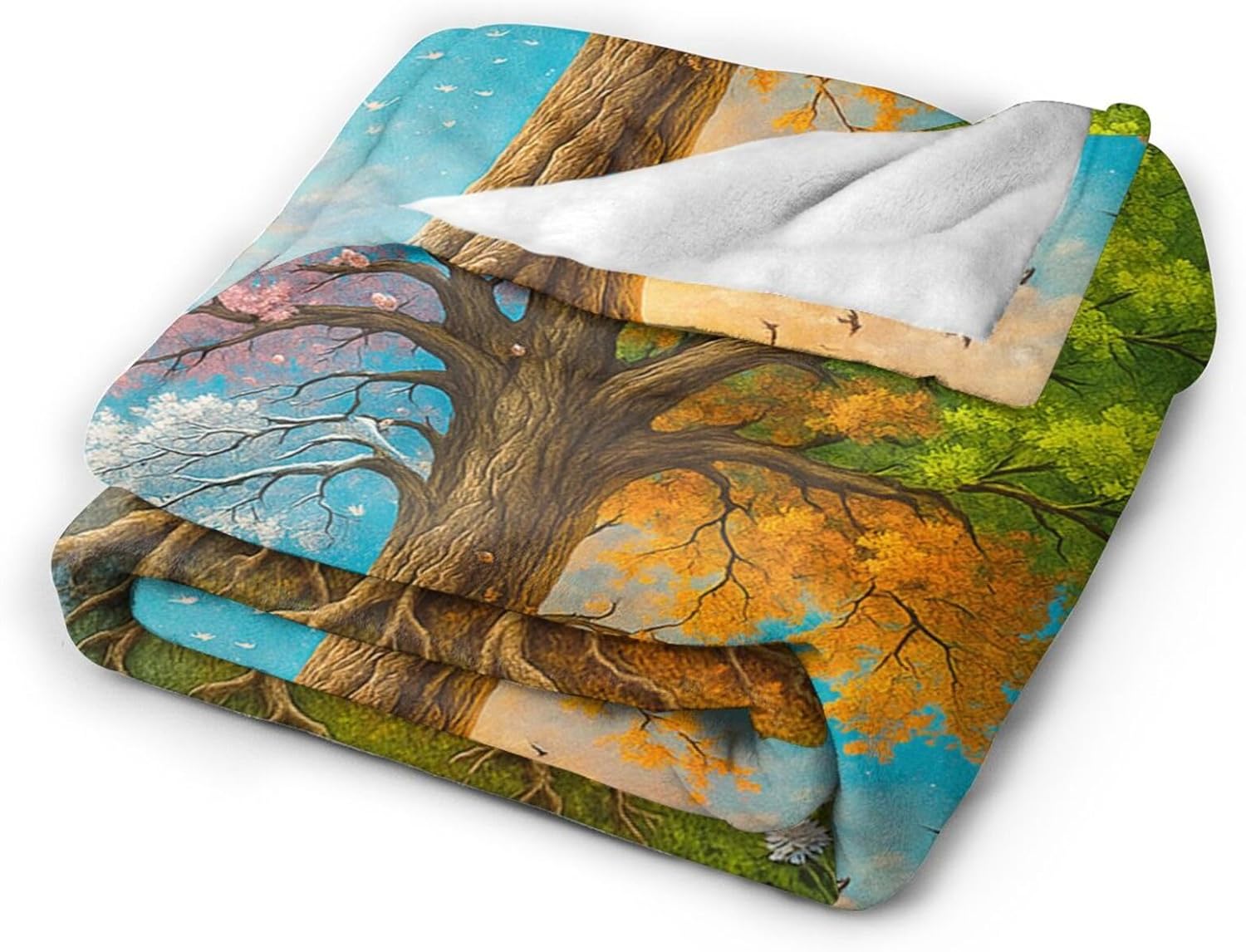 Tree Soft Cozy Blanket Tree of Life Throw Blanket Super Plush Warm Stuff Lightweight Fleece Flannel Blankets Gifts for Women Girls Kids Adults 50"X40" - Image 2