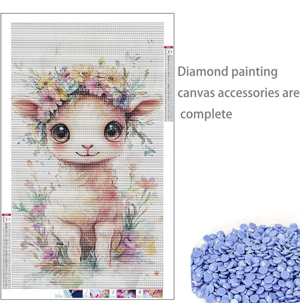 Zestawy sztuki diamentowej 5D dla dorosłych, duży kwiat owcy, zestawy do malowania diamentami, dla dorosłych, DIY, pełne wiercenie, kryształ górski, sztuka i rzemiosło, haft z klejnotami, rękodzieło