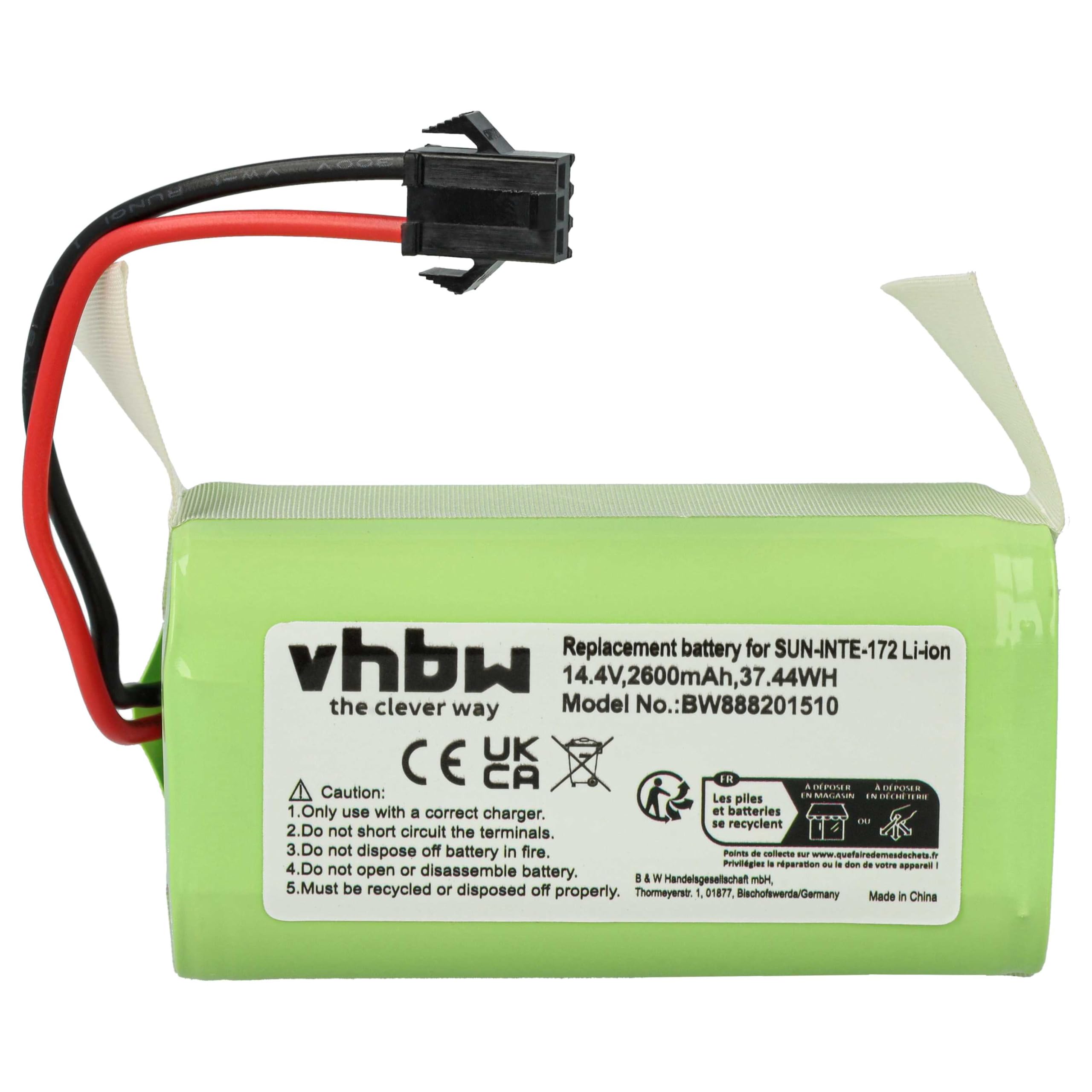 vhbw Bateria kompatybilna z Bagotte BG600, BG700 Home Cleaner (2600mAh, 14,8V, Li-Ion)