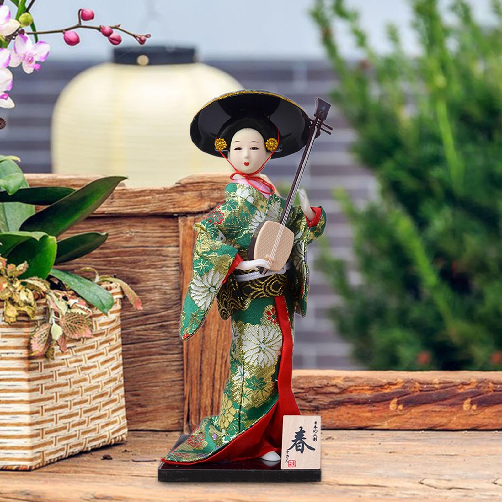 Kimono Japonais Geisha Poupée Asiatique Statue Poupée Japonaise 30 Cm Artisanat Art Kabuki Poupée Figurine de Collection pour Cadeau d'anniversaire, b