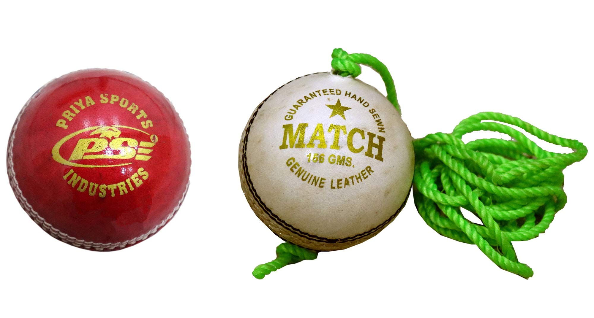 PSE Priya Sports Red Leather Cricket Ball Two Part with White Match Practice Cricket Ball (B084CYH9QS) Amazon Price History, Amazon Price Tracker