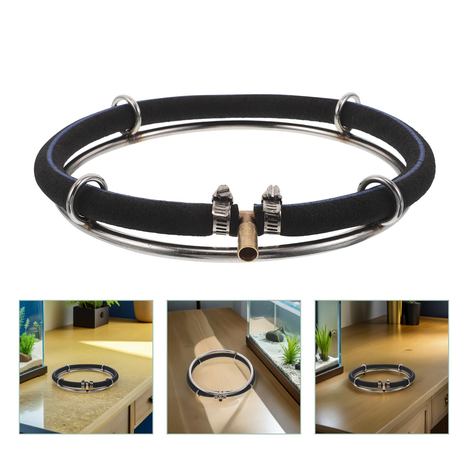 Anillo Difusor De Aire Redondo De Acero Inoxidable Difusor De Burbujas Finas para Acuarios Y Estanques Dispositivo Silencioso De Oxigenación