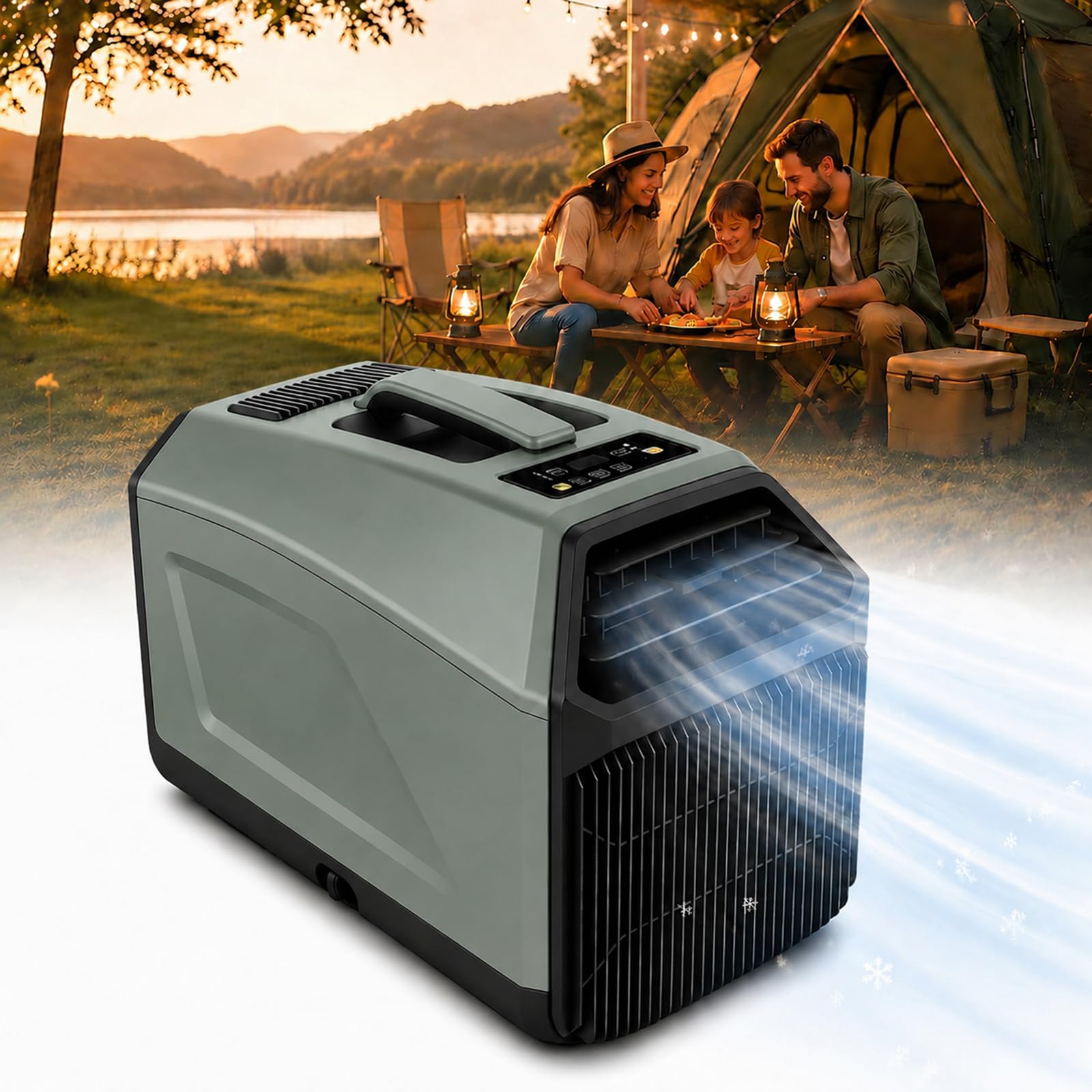 WIANQIAN Small Room Air Conditioner 4000 BTU with Remote 4000BTU-Green