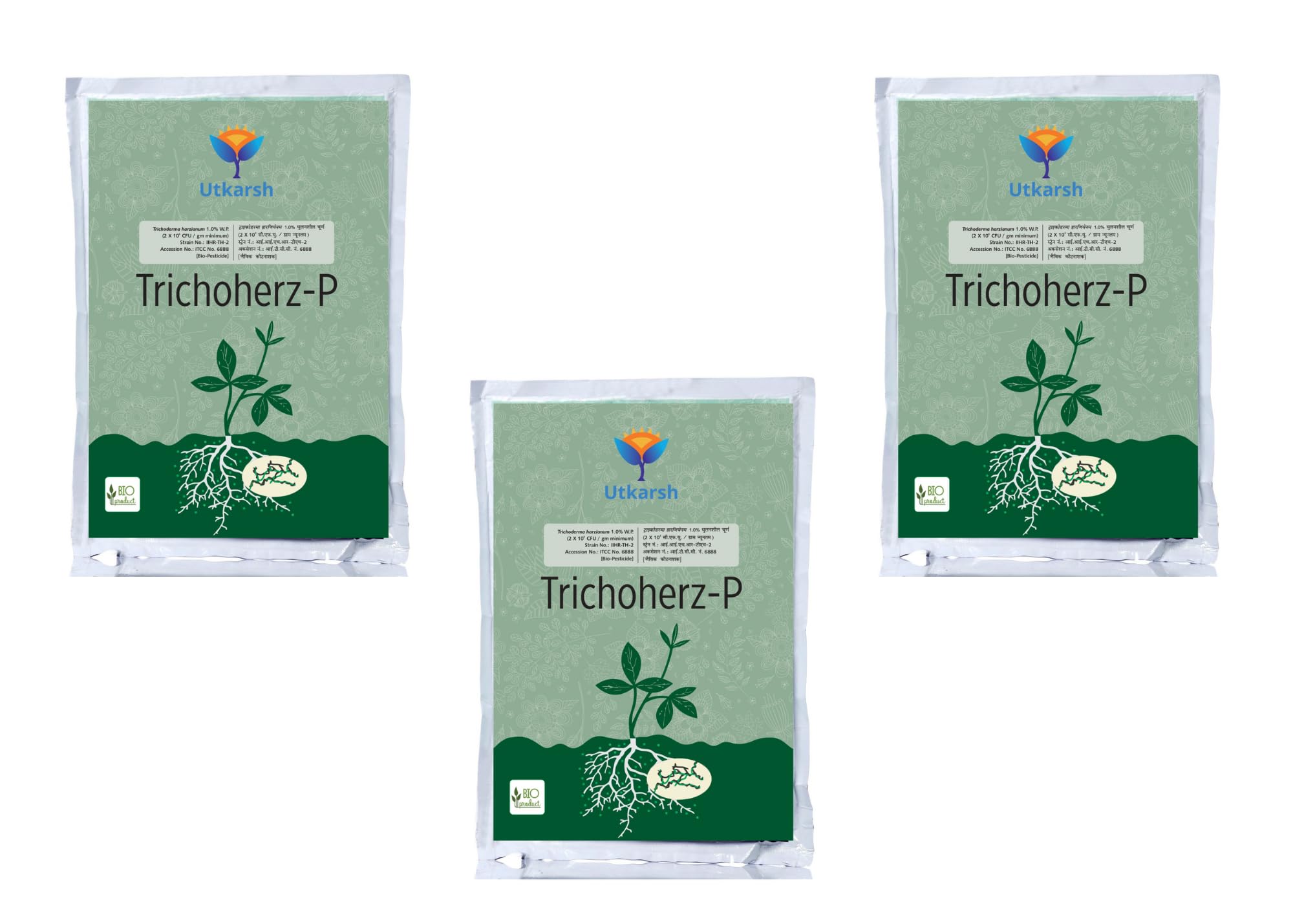 Utkarsh Trichoherz-P (Trichoderma Harzianum 1% WP 2 x 10^6 CFU/gm) for Plants, Crops and Home Gardening (3 Kg; Pack of 3 of 1 Kg) (B0D78XNL8R) Amazon Price History, Amazon Price Tracker