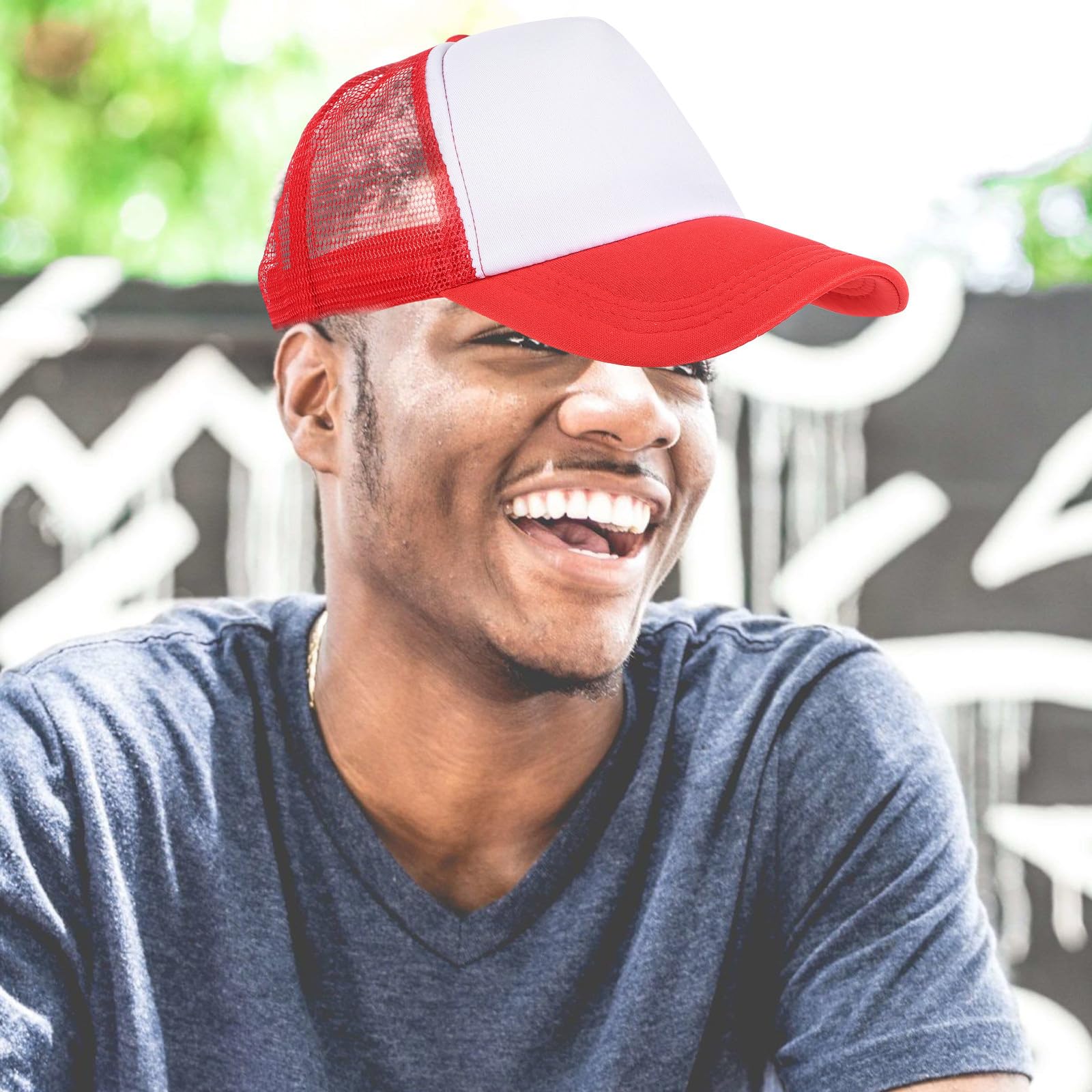 LIFKOME Berretto da Baseball in Rete Vuoto per Sublimazione, Cappellino Fai da Te in Poliestere Traspirante Spugna per attività Outdoor, Stile Semplice alla Moda