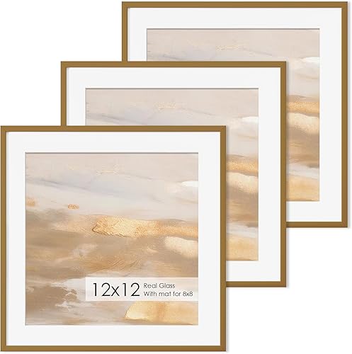 Miniatura 528 de Fun Memories Portarretratos de metal de 16 x 20 pulgadas con paspartú de 11 x 14 pulgadas, acabado de aluminio cepillado, parte delantera de vidrio