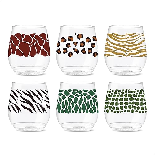 Miniatura 53 de TOSSWARE POP - Juego de 6 vasos de vino de 14 onzas Serie Mid-Century Retro, de alta calidad, reciclables, irrompibles y de plástico transparente