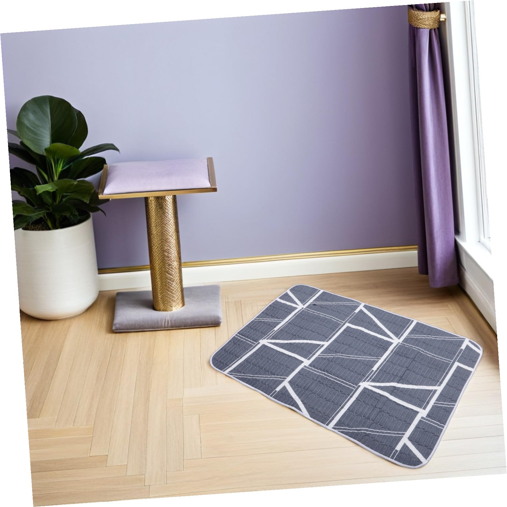 TOYANDONA Tappetino Igienico Lavabile per Cani e Gatti 2 Pezzi in Cotone Ecologico Riutilizzabile Assorbente e Traspirante per Uso Interno ed Esterno