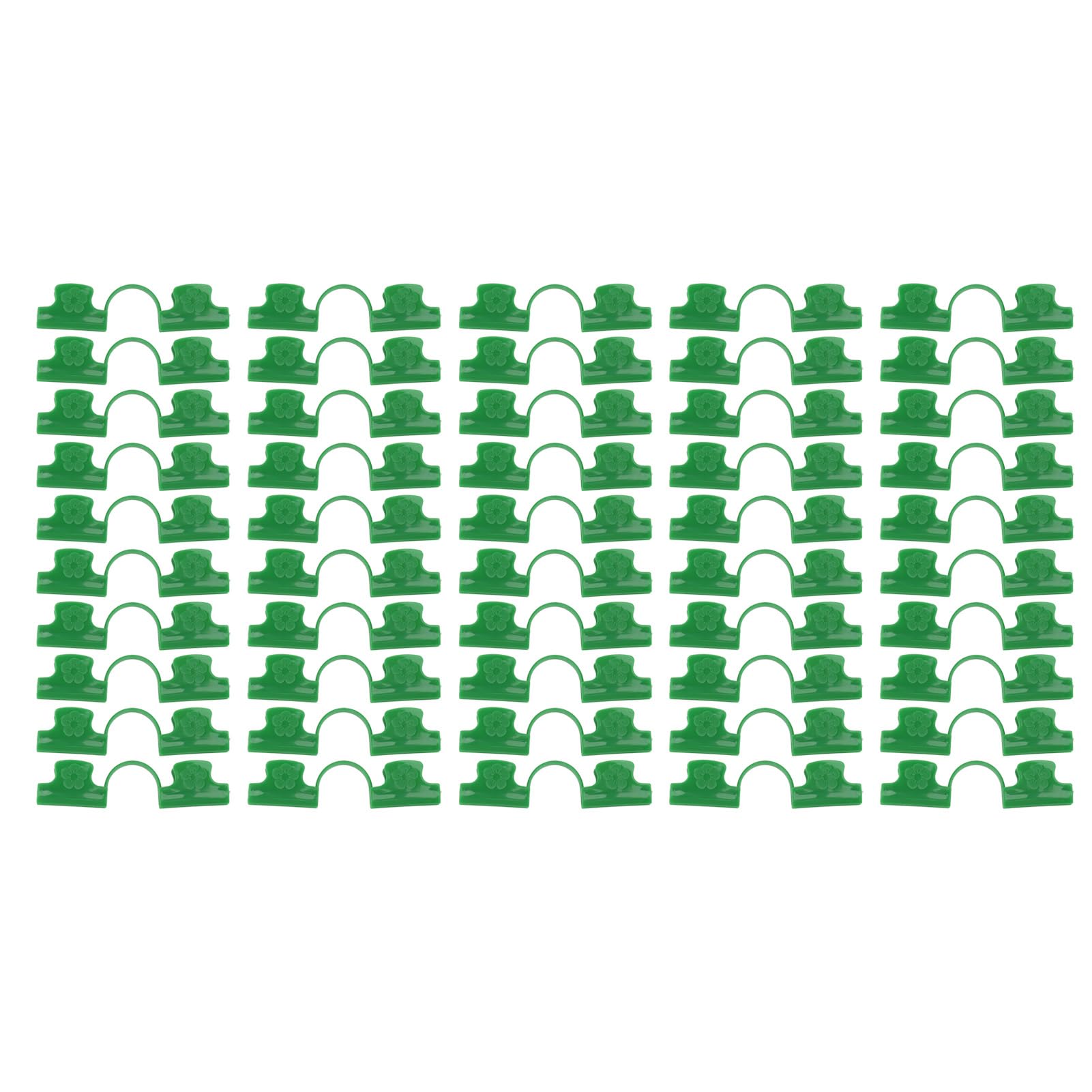 50PCS Greenhouse Clamps, Reusable Greenhouse Hoops 2 Heads Plant Garden Clips Gardening Clips for Netting Film Row Cover Garden Net (8mm)