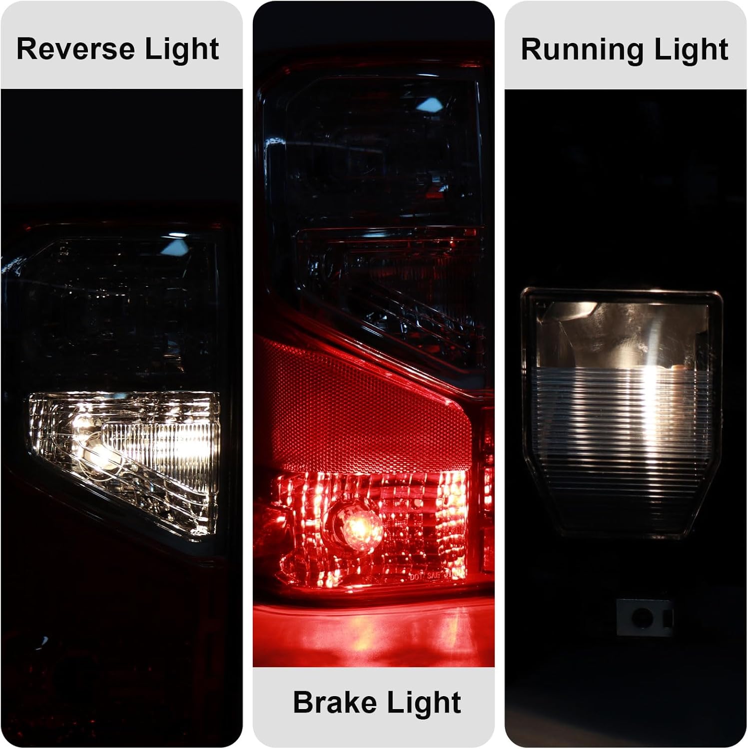 Left Tail lights W/Clear Lens Assembly Compatible with 2016-2023 Nissan Titan OE Style Rear Light Taillights Replacement for NI2800213