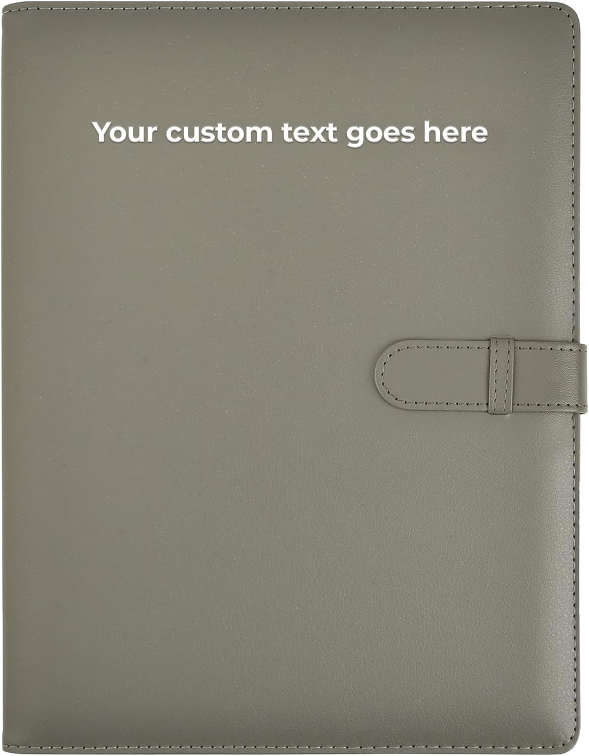 Arpan Personalised Custom Text Professional Presentation Folder, 36 Pockets 72 Sides, A4 Display Book, Faux Leather (Grey)
