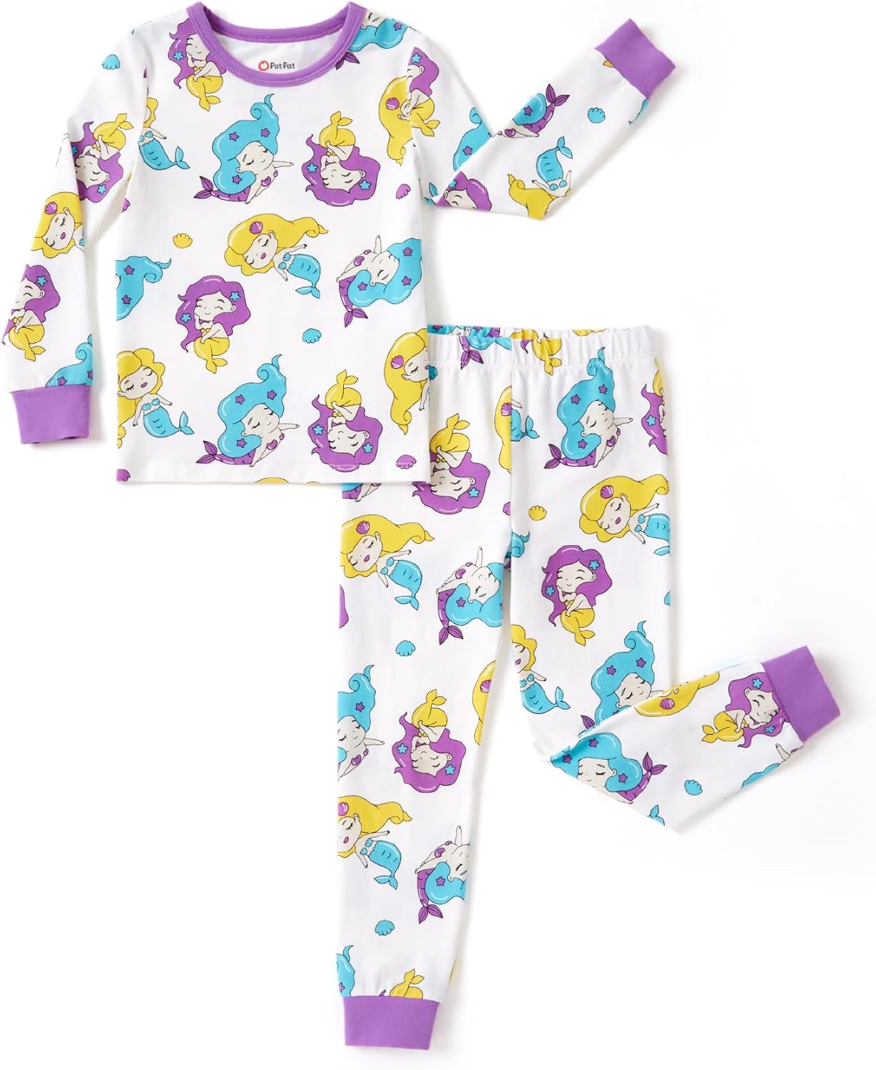PATPAT Baby Pajama Set with Organic Cotton, Snug fit Pjs for Girls Boys Toddler Kids, Supersoft & Stretchy Sleeper Sleepwear