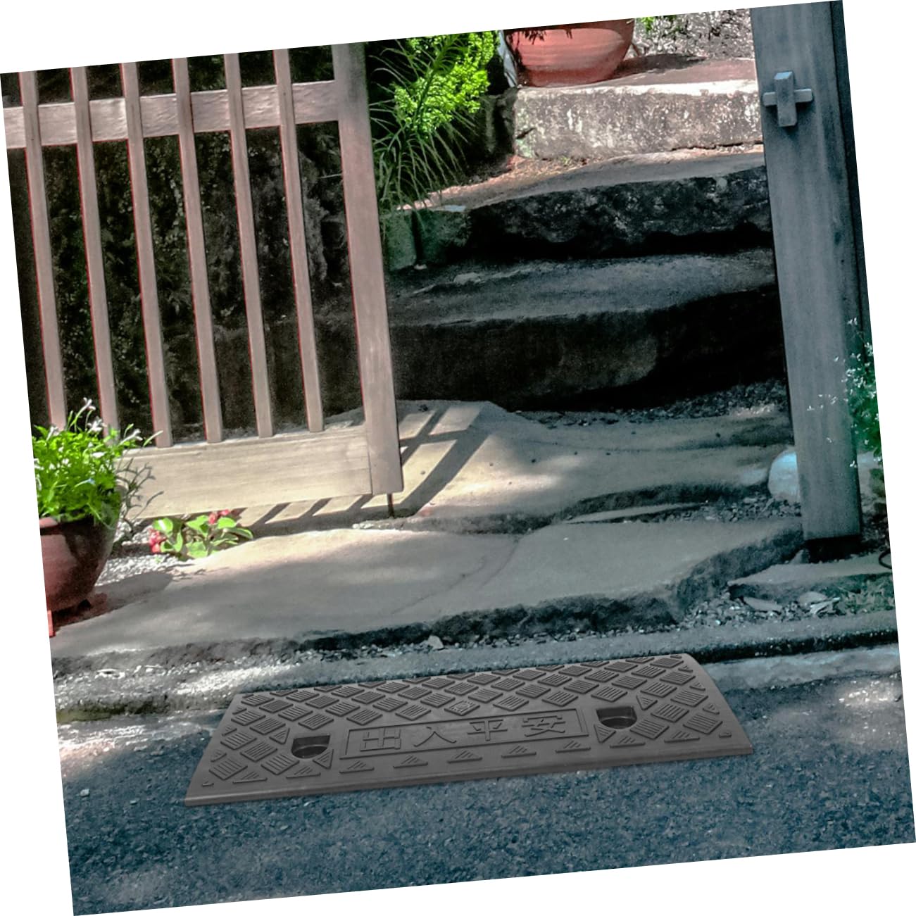 Rampa Soglia Auto in Pp Nero Antiscivolo Portatile | Casa e Ingresso, Supporto Portante, Design Inclinato per Passaggi e Dislivelli