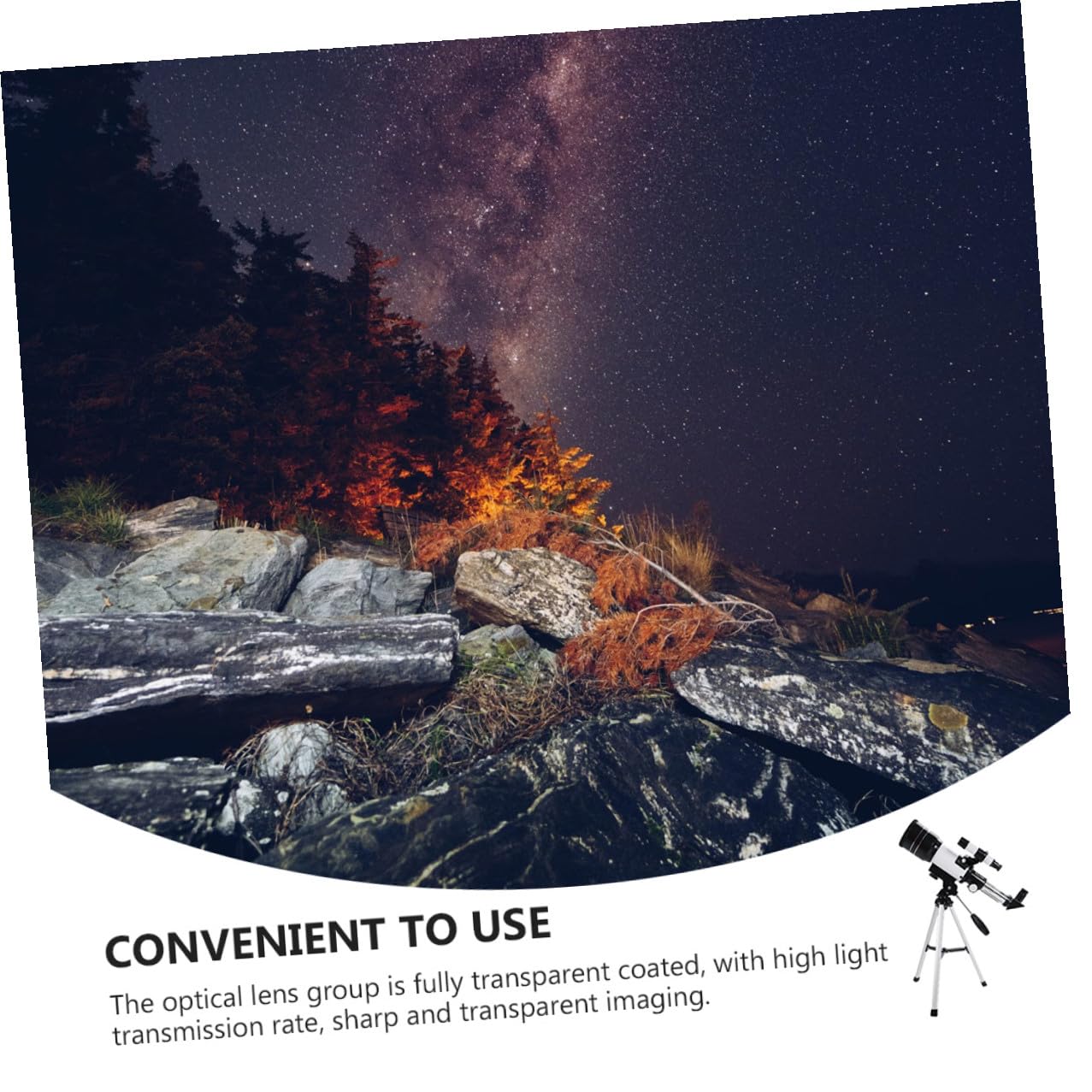POPETPOP 1set Telescopio Astronomico con Treppiede e Adattatore per Smartphone Obiettivo Rifrattore Professionale con Lenti Fmc per Osservazione e Fotografia