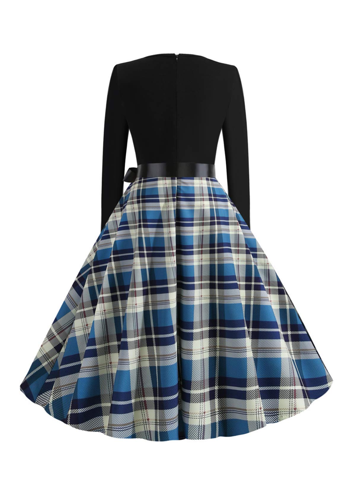 Femme Robe de Hepburn Robe de Soirée Cocktail Rétro Robe Vintage Rockabilly Classique Robe