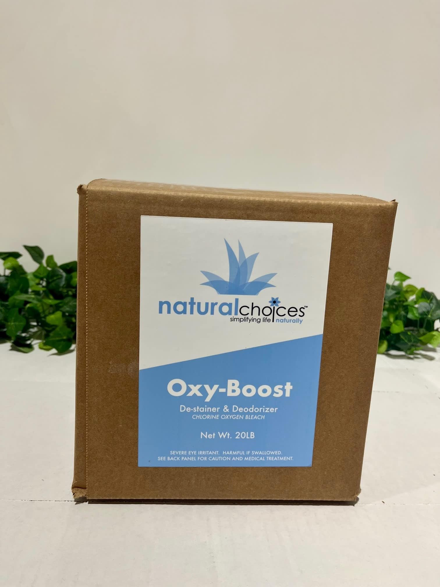 Oxy -Boost - Oxygen Stain Remover Powder - Bleach Alternative for Laundry - Chlorine-Free Multi-Purpose Cleaner and Deodorizer (20 lb)