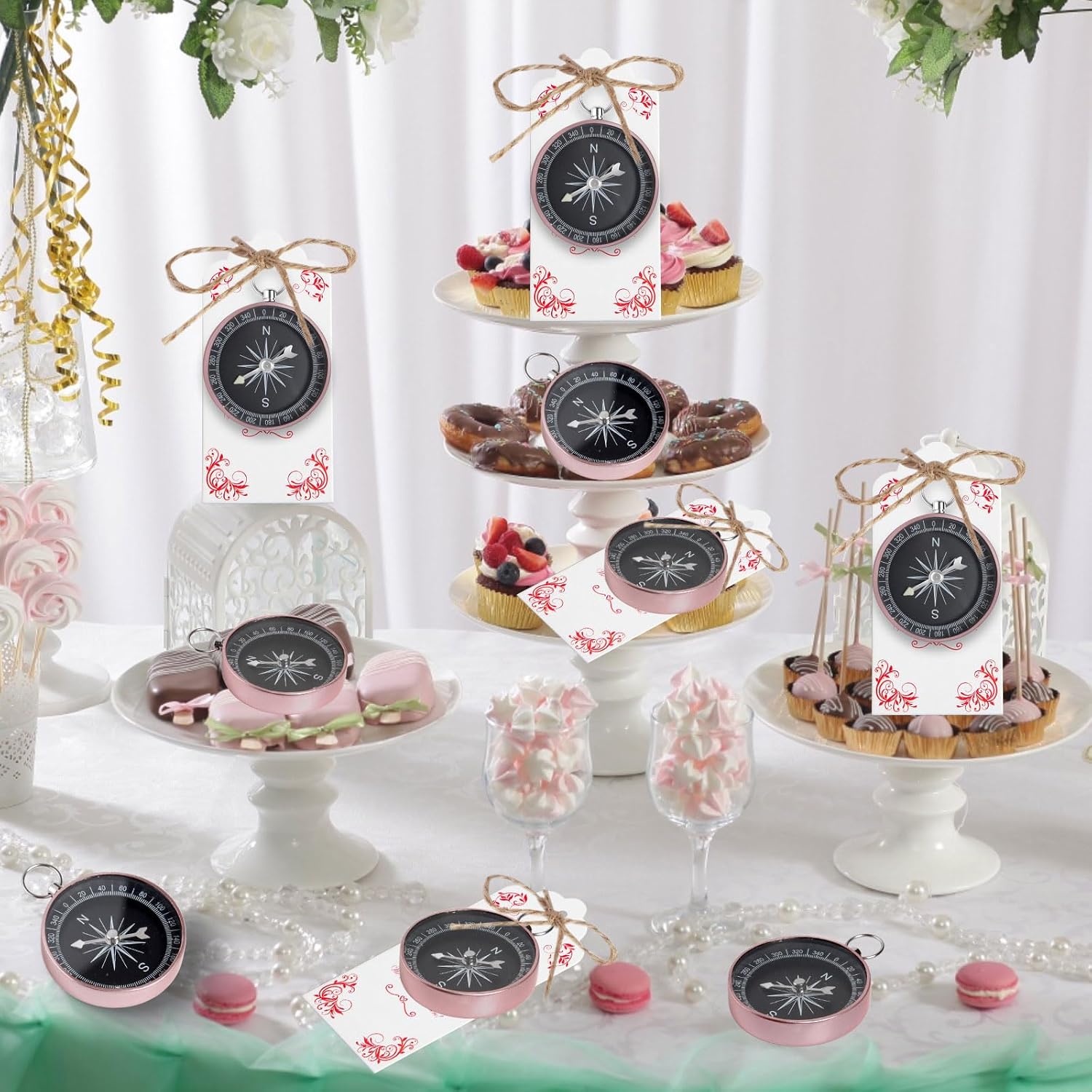 Wedding Mementoes Compasses Suit Birthday Favor Present Boxes Packing Navigational Accessory Unique Wedding Souvenir image 2