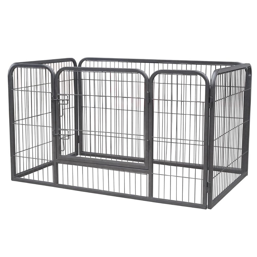 Melko Welpenauslauf Freilaufgehege XXL Hunde mit Tür 124x80x70 cm klappbar
