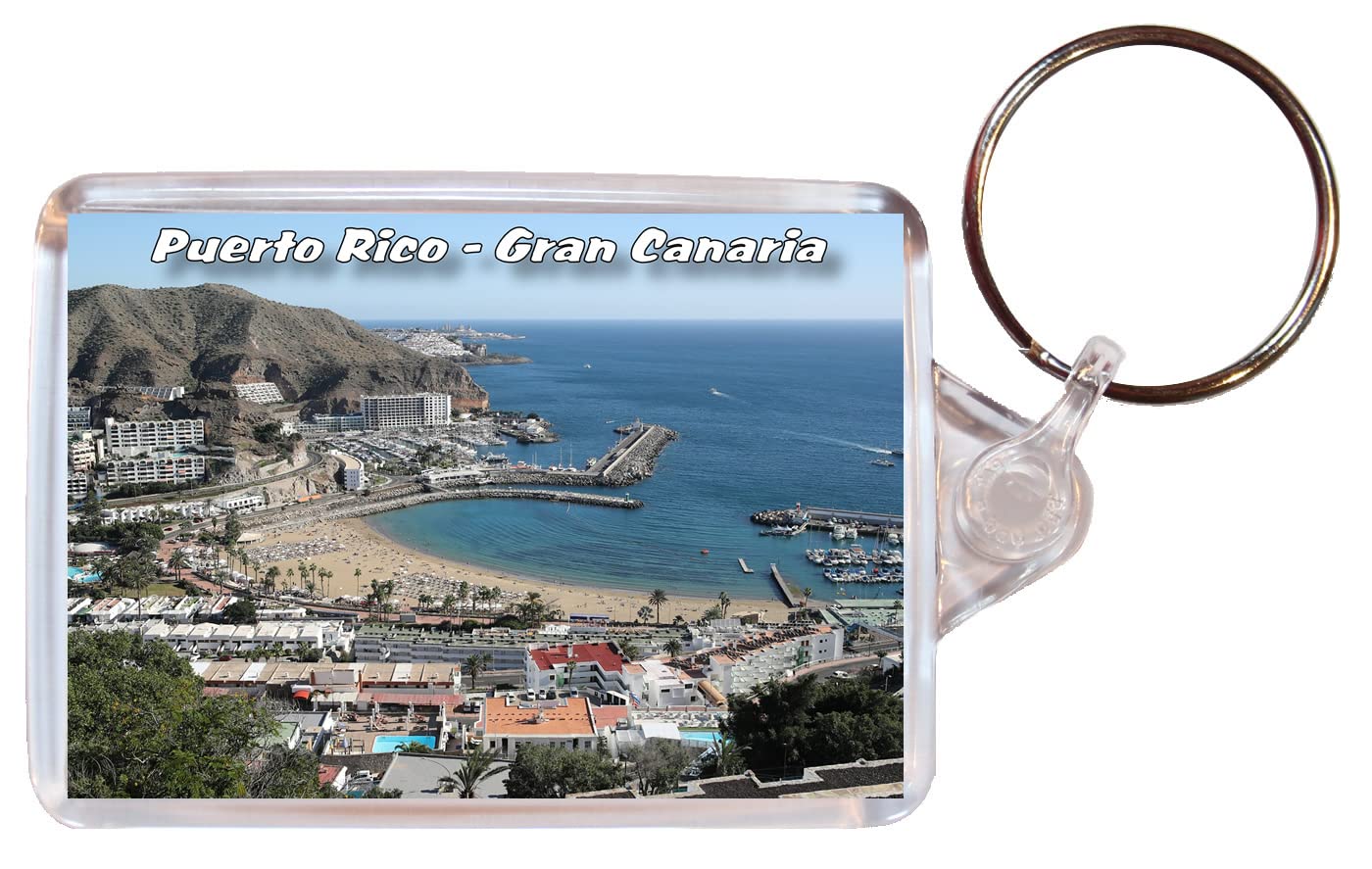 Baked Bean Store Puerto Rico - Gran Canaria - Double Sided Keyring BBSKNO136