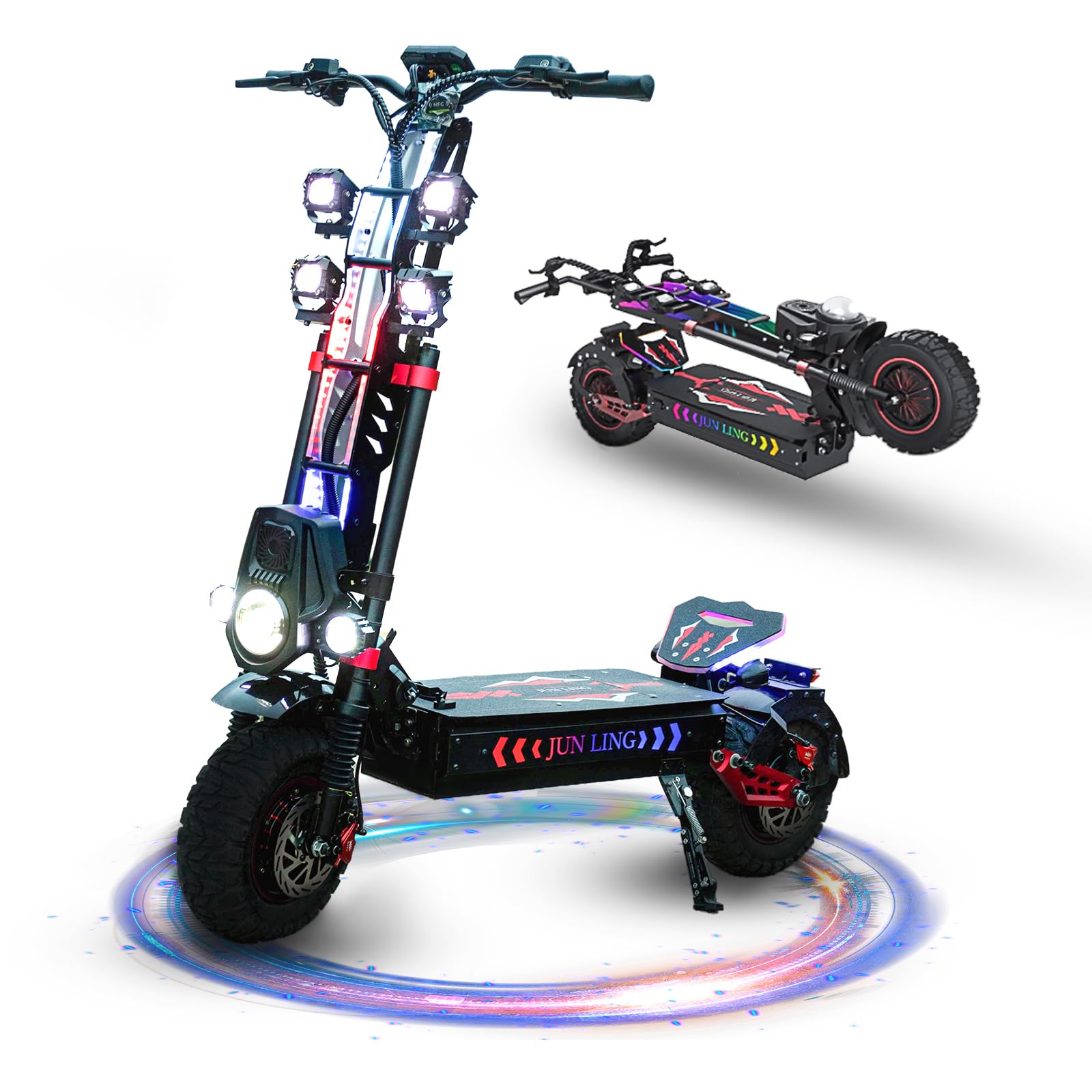 YING LU JL86 PRO 10000W All-Terrain Electric Scooter for Adults with 60V 40Ah Battery for 55MPH 75 Miles