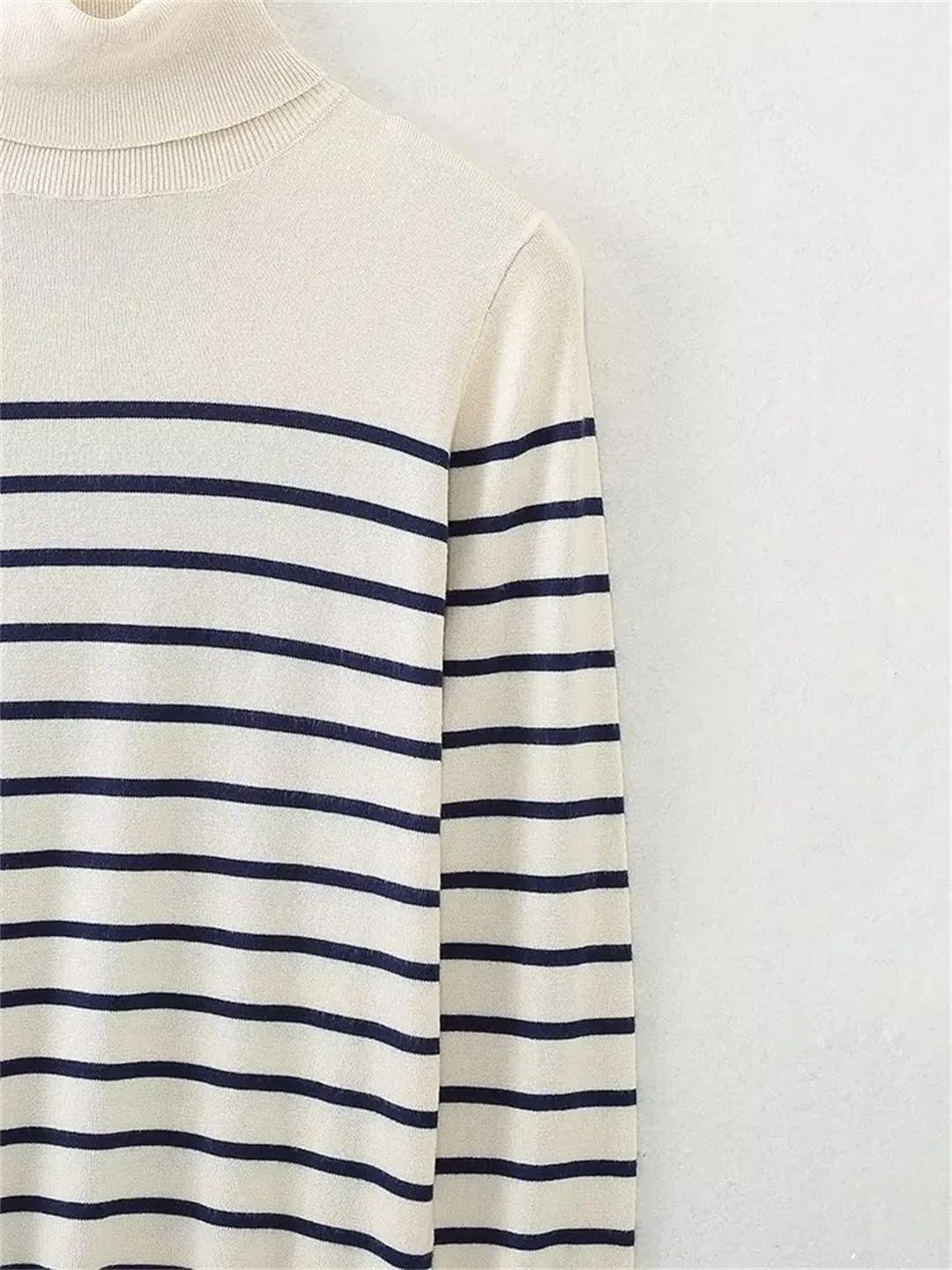 Maglione da donna a collo alto casual tinta unita a maniche lunghe a costine Bttons maglione lavorato a maglia