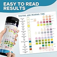 Vista 6 de Tiras de prueba de orina para análisis de orina 14 parámetros - 125 CT UTI tiras de análisis de orina Panel completo para función renal y hepática