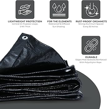 Toughstacks 150 GSM Tarpaulin Tirpal Tadpatri Tharpai Thadika Tarp