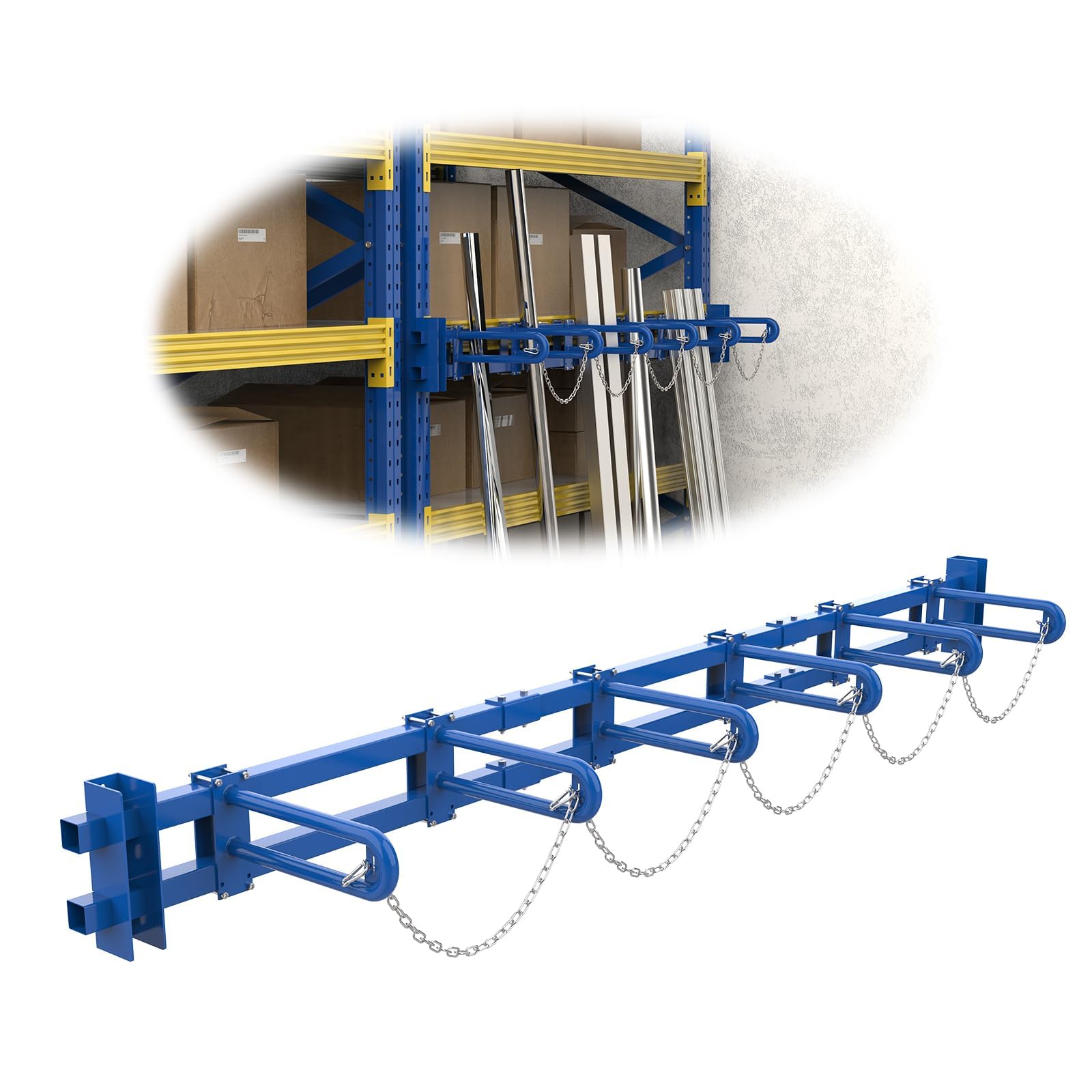 Amazon.com: Jenified 5-Groove Vertical Bar Storage Rack with Iron Chain ...