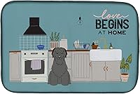 Vista 469 de Caroline's Treasures CK7824DDM - Tapete absorbente para secado de platos con diseño de bulldog inglés, rojo y blanco, para encimera de cocina, 14 x